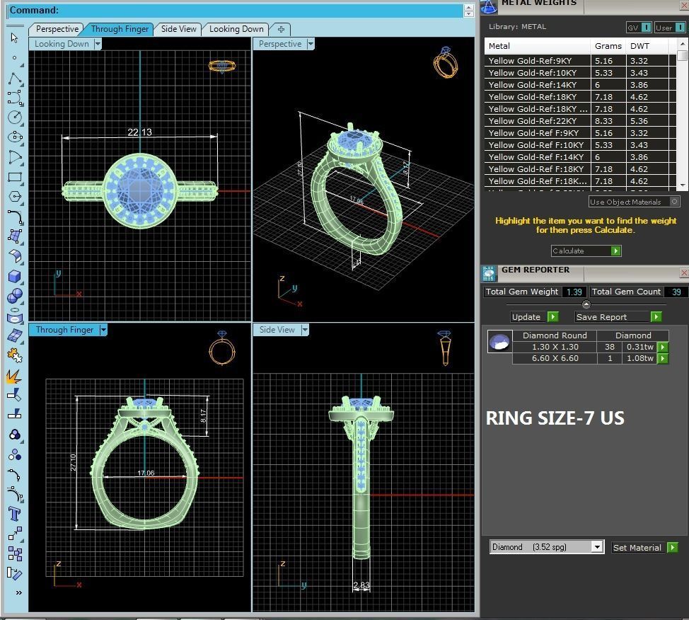 Solitaire ring model 3D print model_2