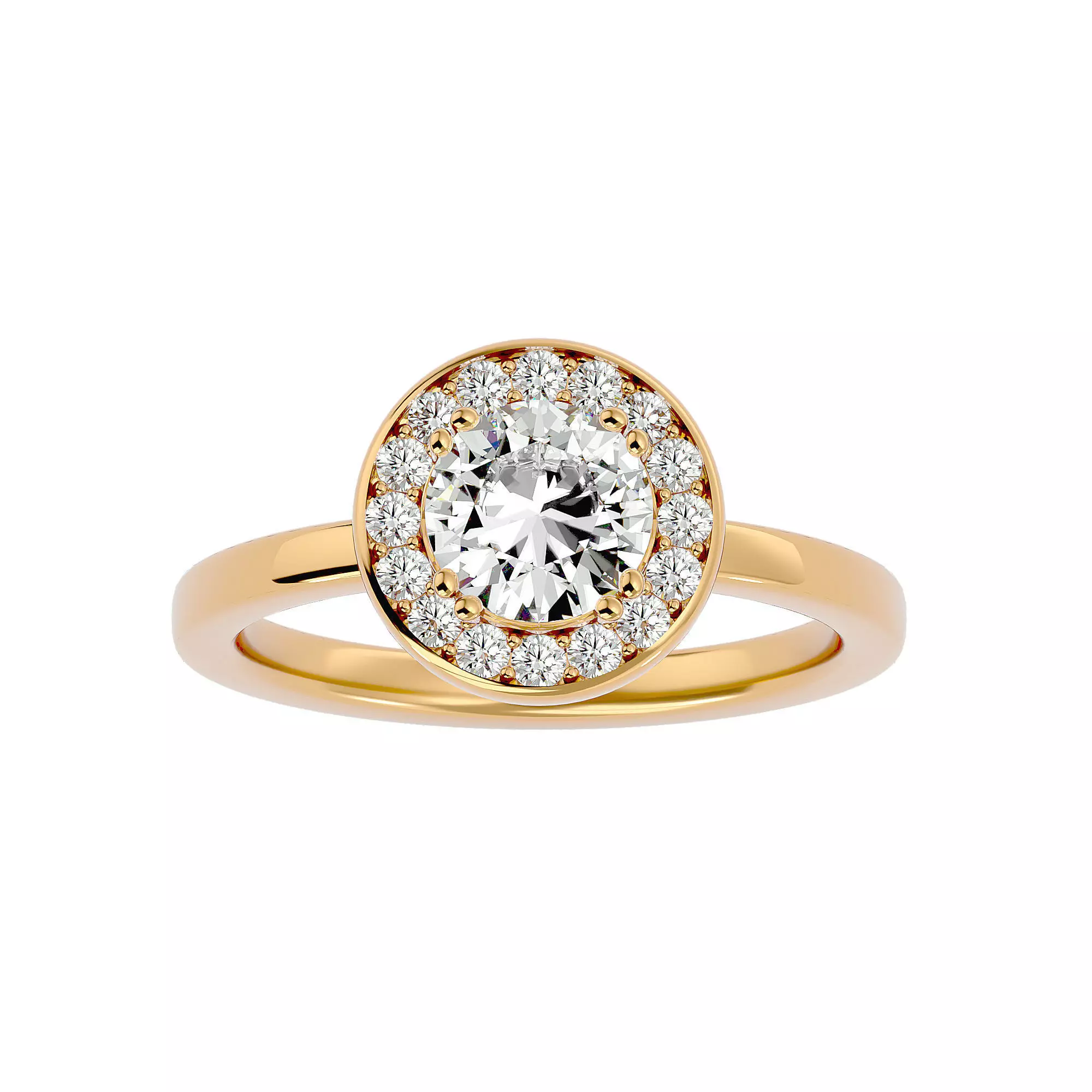 Solitaire ring model 3D print model_0