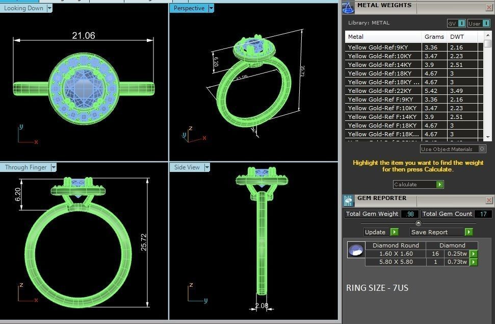Solitaire ring model 3D print model_2