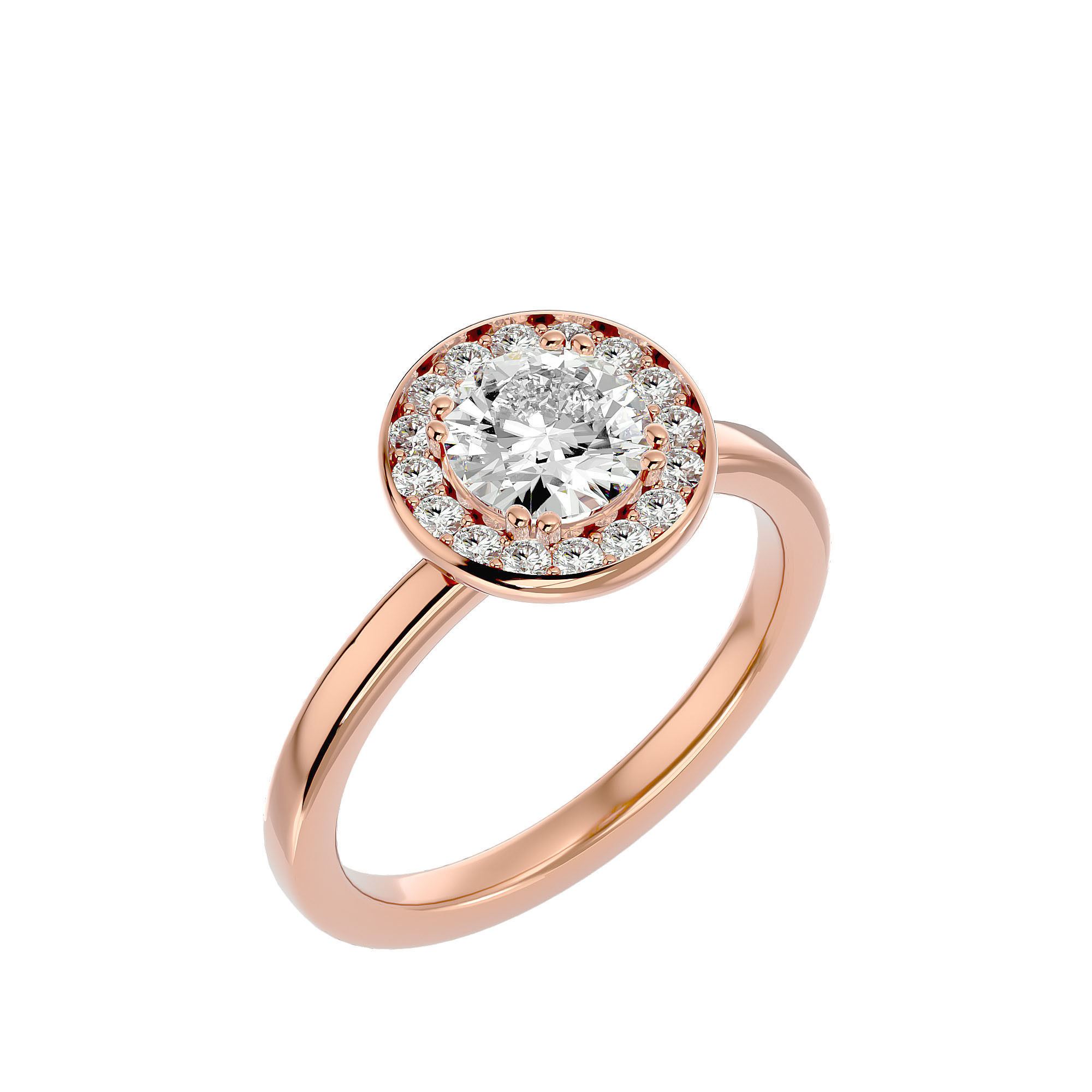 Solitaire ring model 3D print model_13