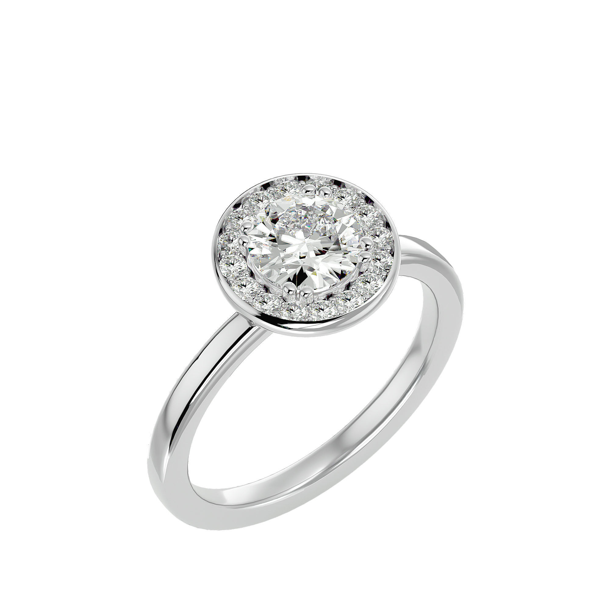 Solitaire ring model 3D print model_11