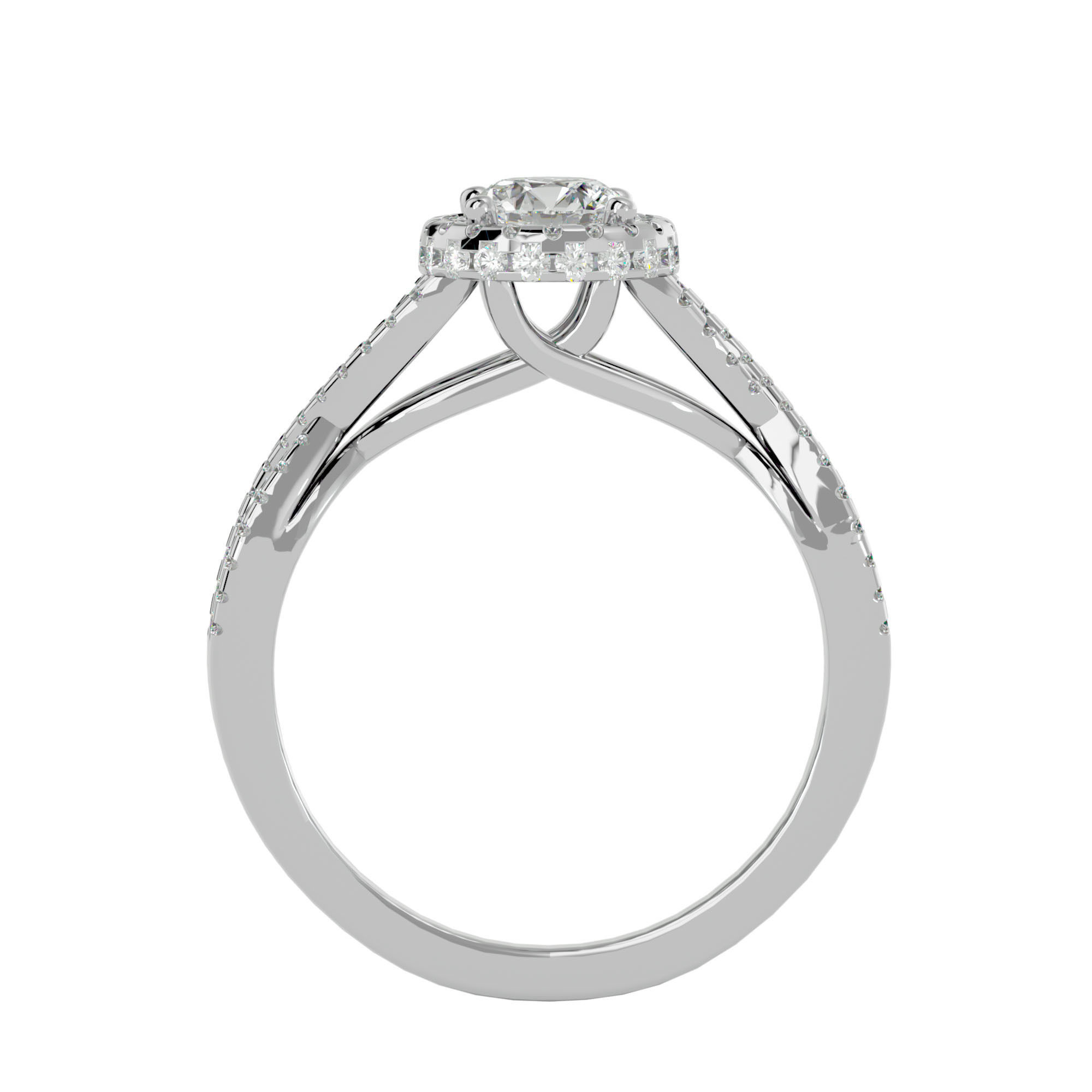 Solitaire ring model 3D print model_5