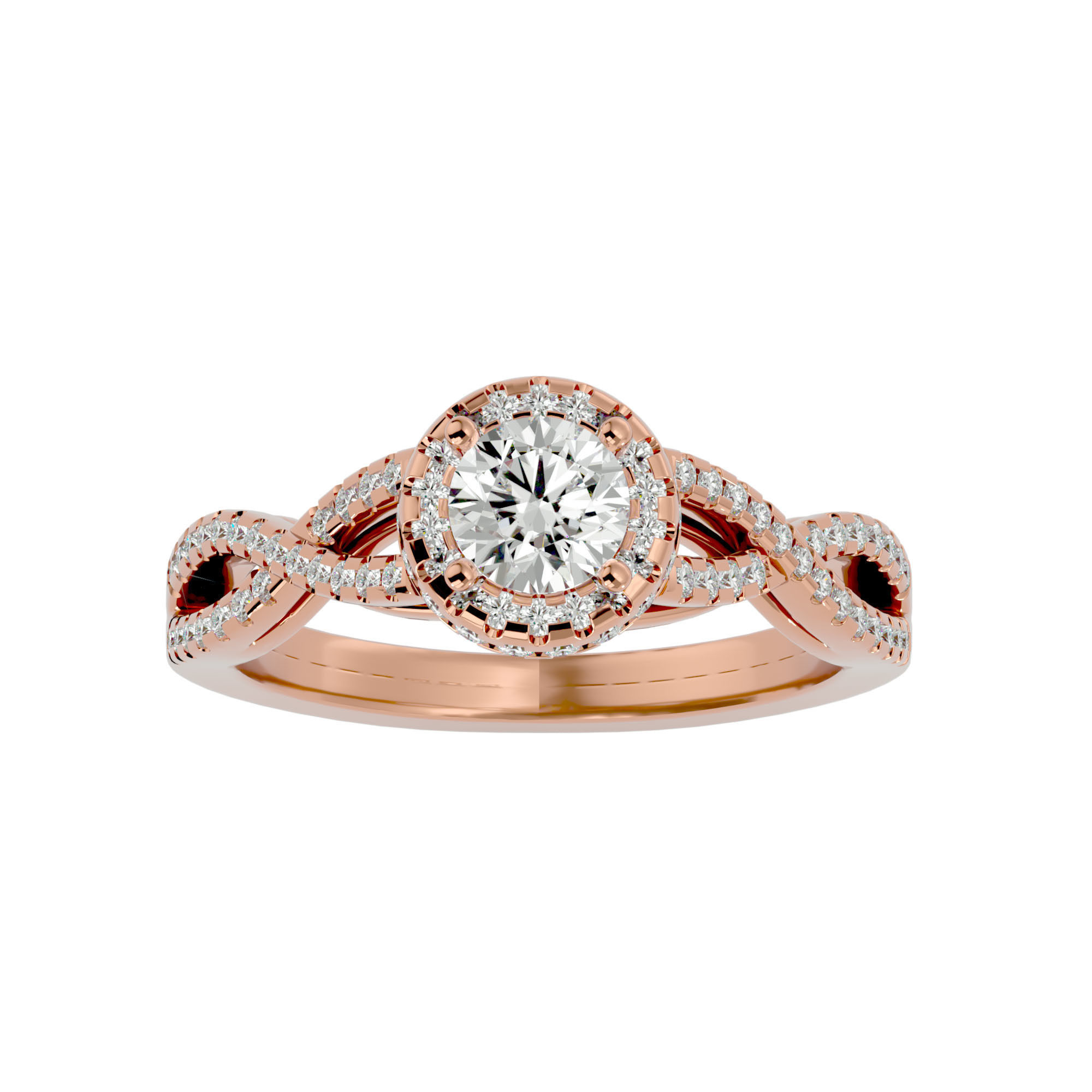 Solitaire ring model 3D print model_3