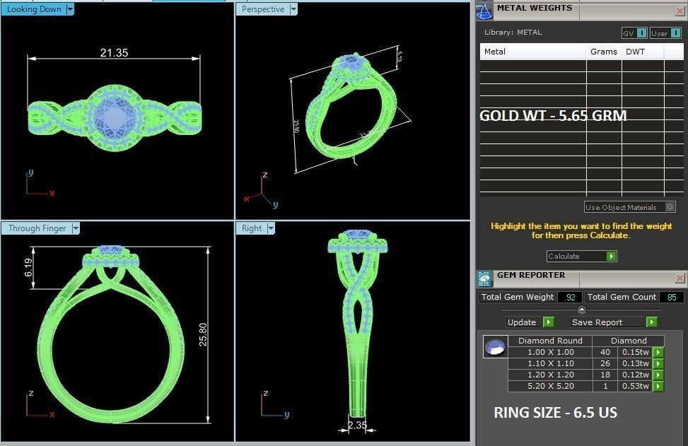 Solitaire ring model 3D print model_2