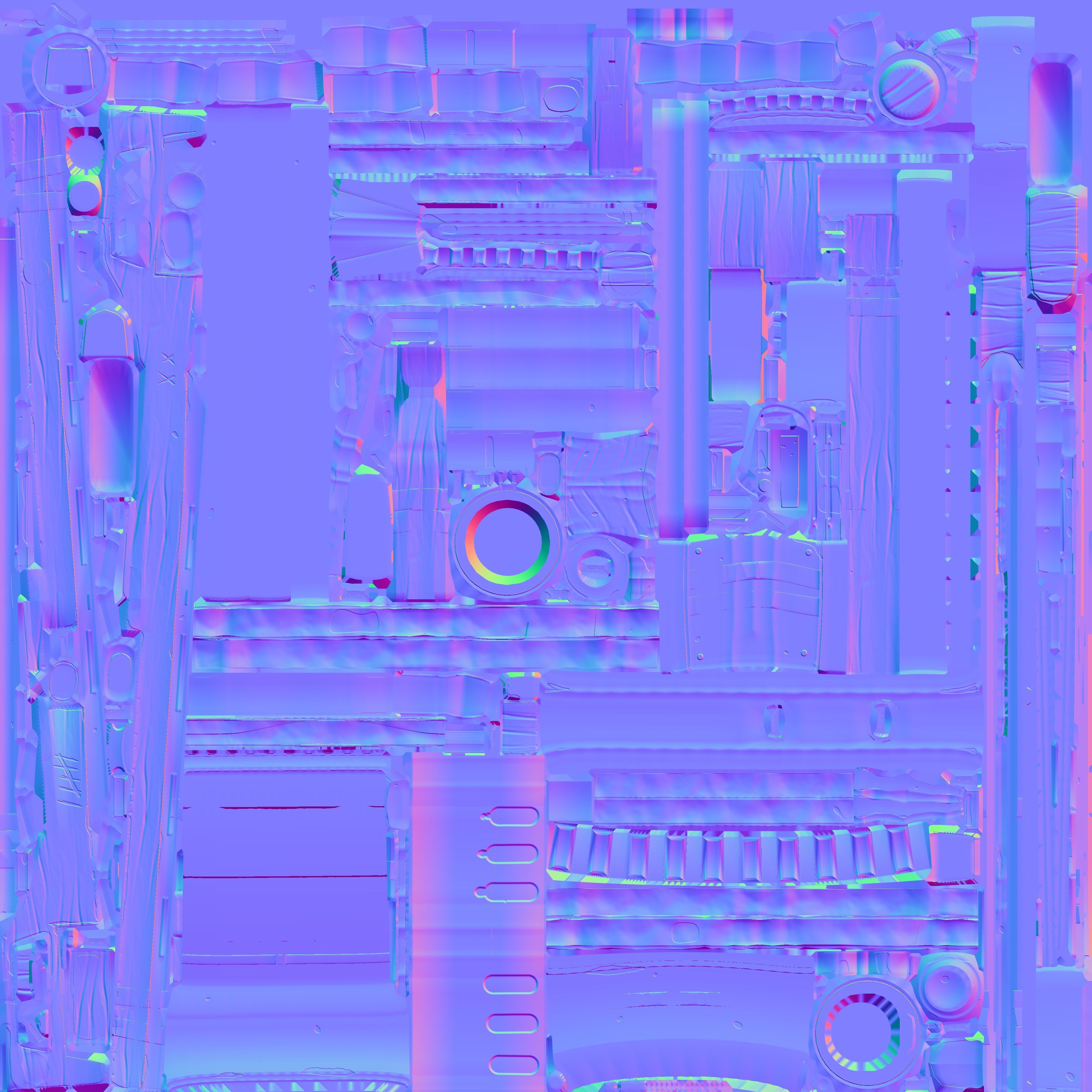 Stylized PBR Weapons Collection  Low-poly 3D model_145