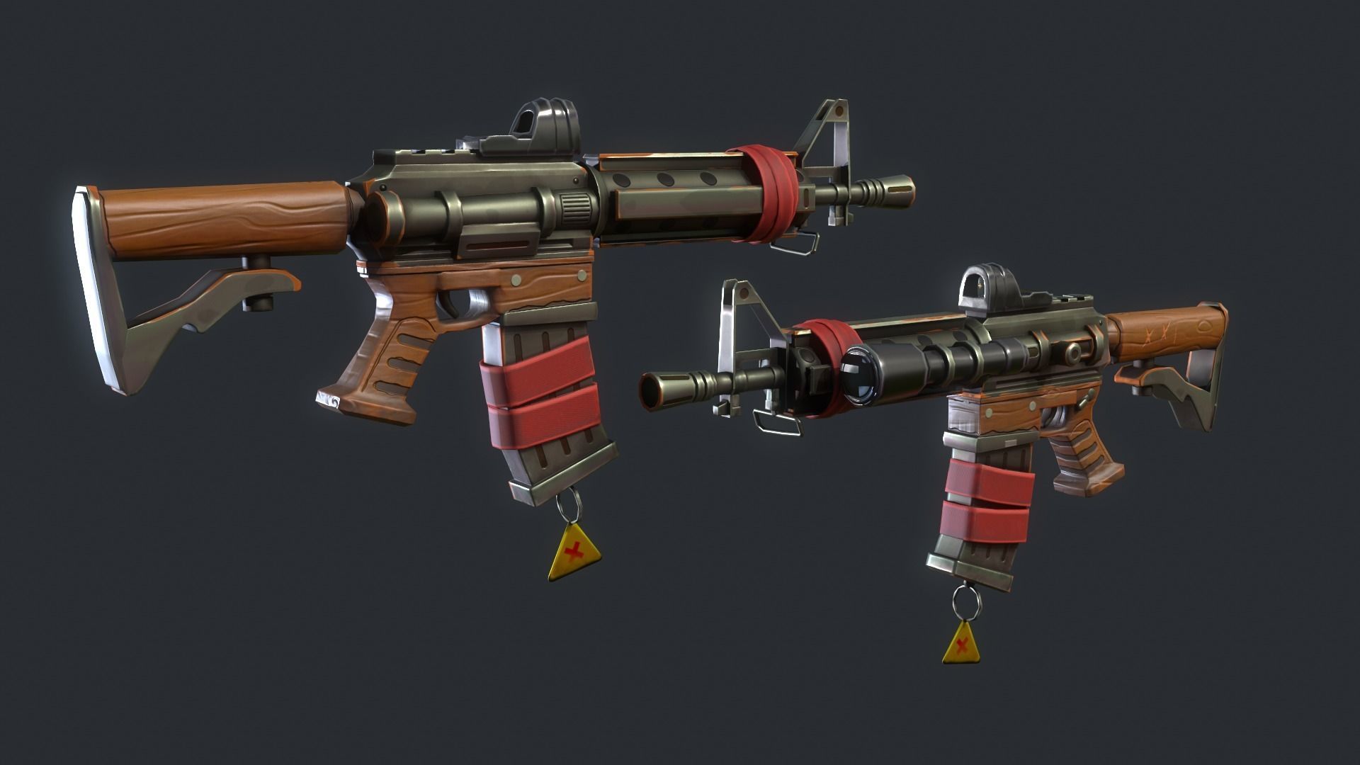 Stylized PBR Weapons Collection  Low-poly 3D model_27