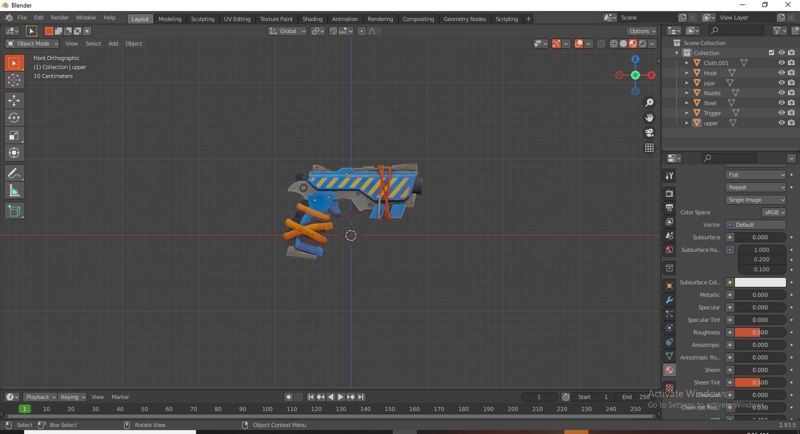 Stylized PBR Weapons Collection  Low-poly 3D model_126
