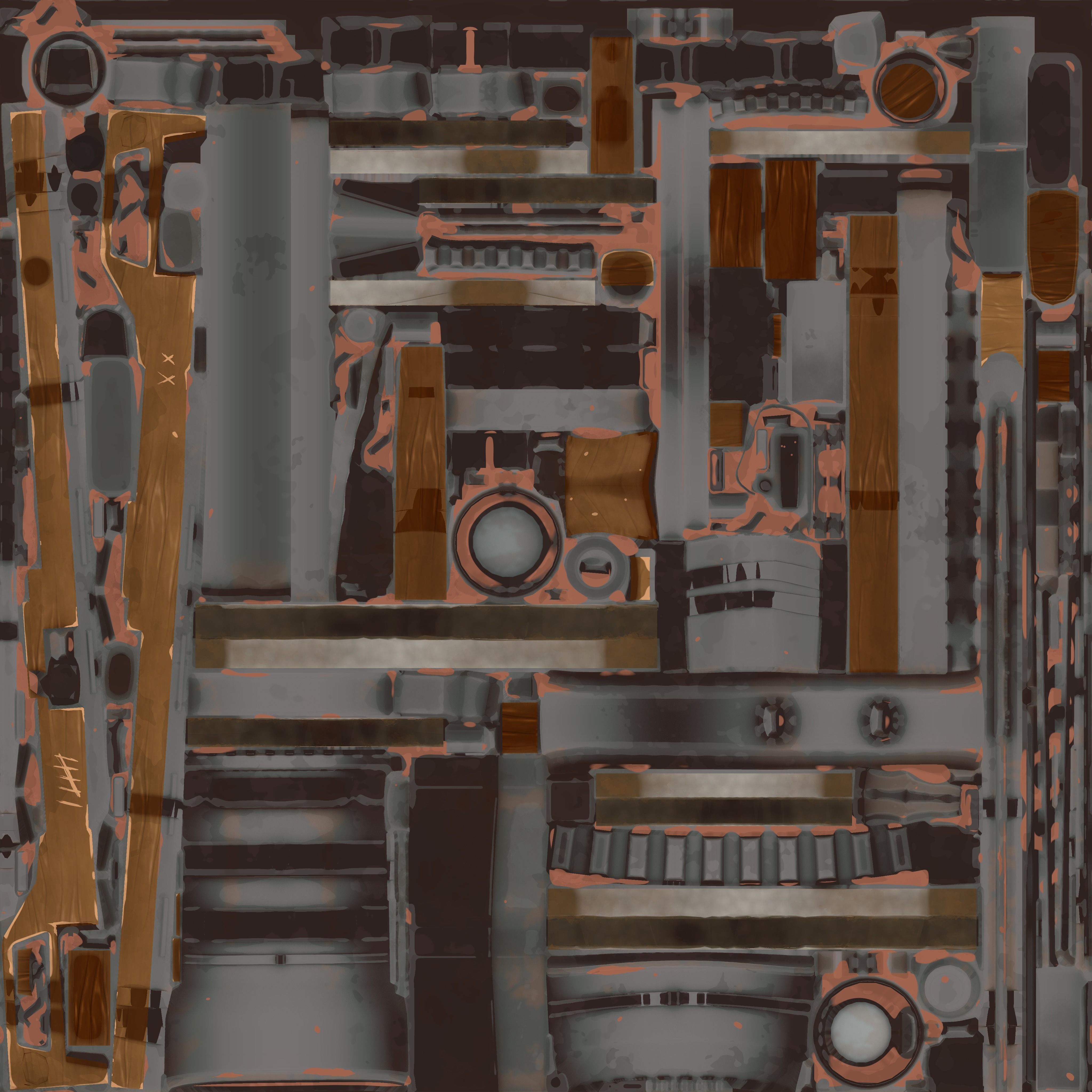 Stylized PBR Weapons Collection  Low-poly 3D model_149