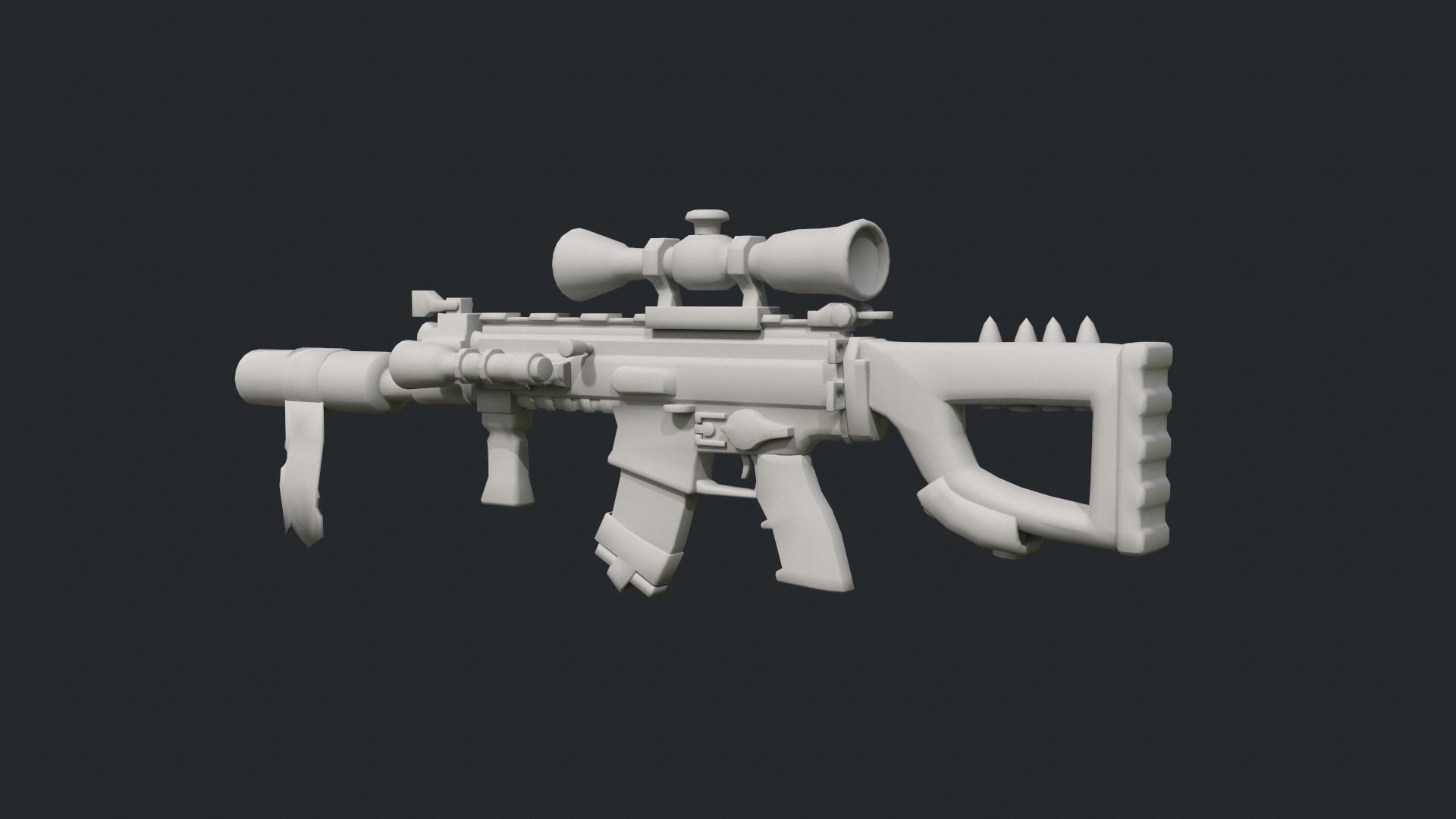 Stylized PBR Weapons Collection  Low-poly 3D model_98