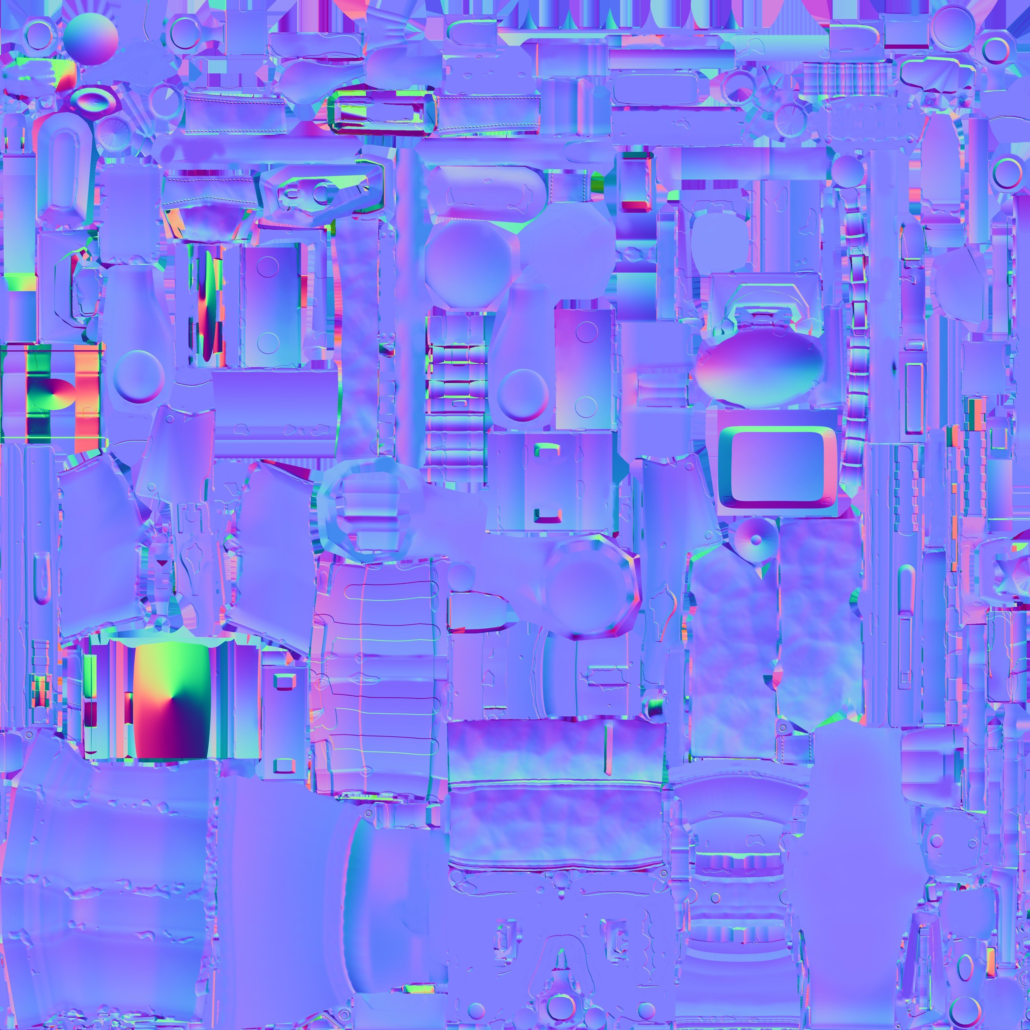 Stylized PBR Weapons Collection  Low-poly 3D model_139