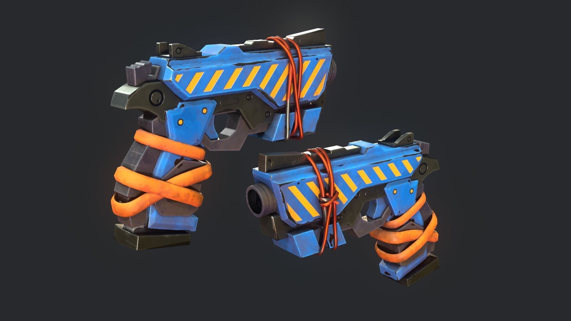 Stylized PBR Weapons Collection  Low-poly 3D model_50