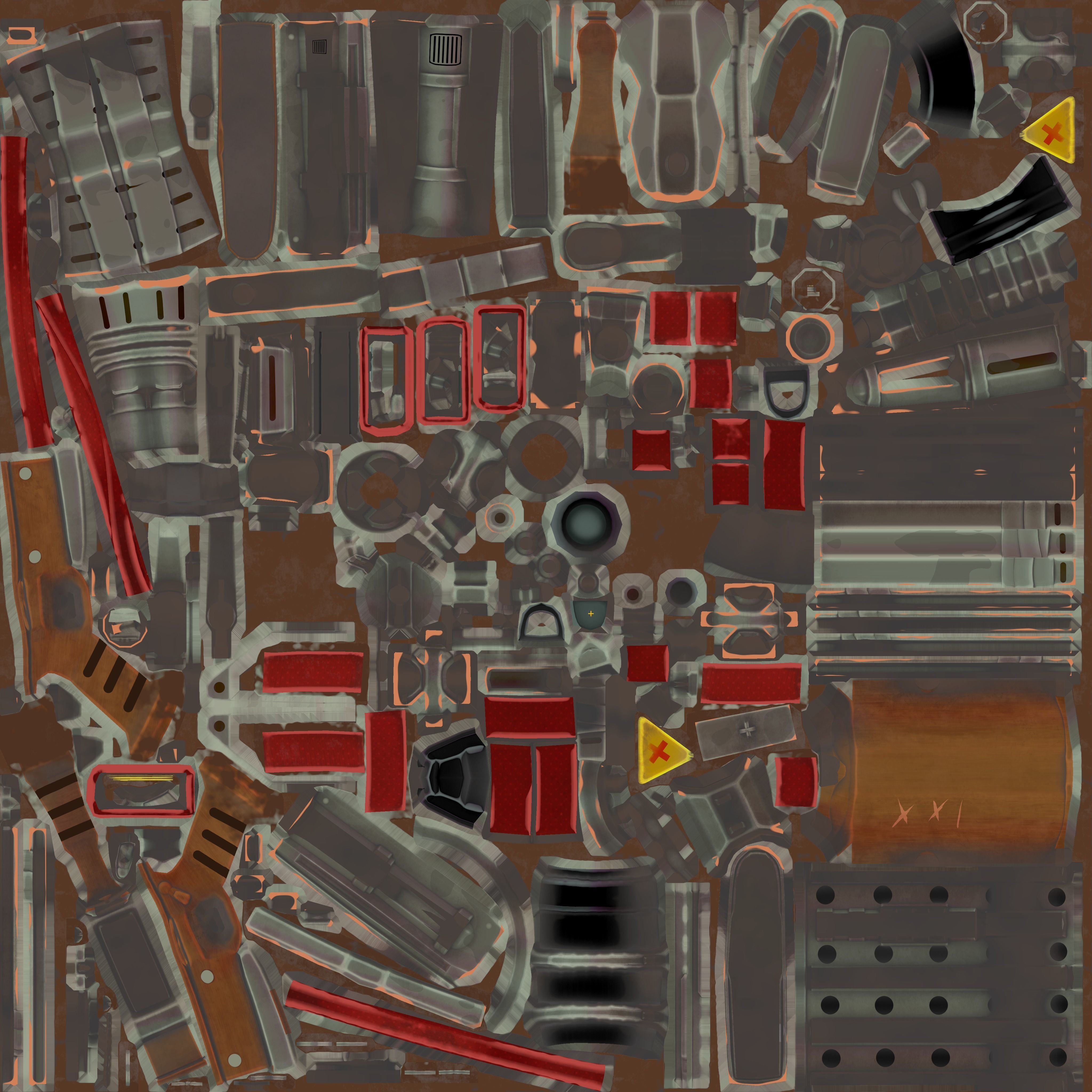 Stylized PBR Weapons Collection  Low-poly 3D model_148