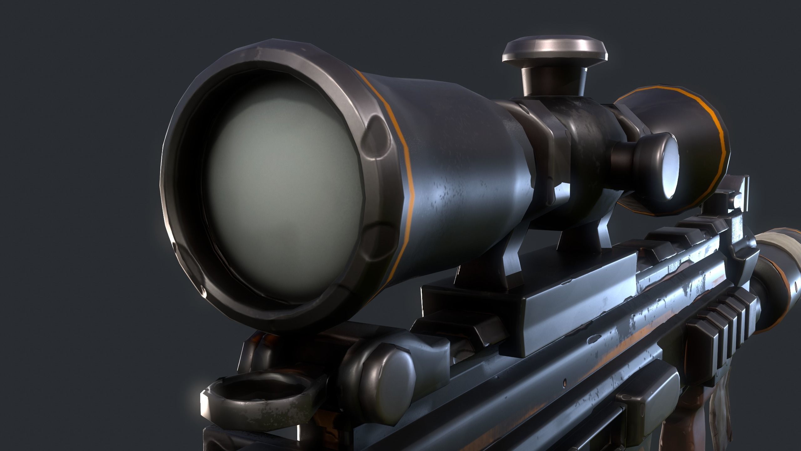 Stylized PBR Weapons Collection  Low-poly 3D model_42