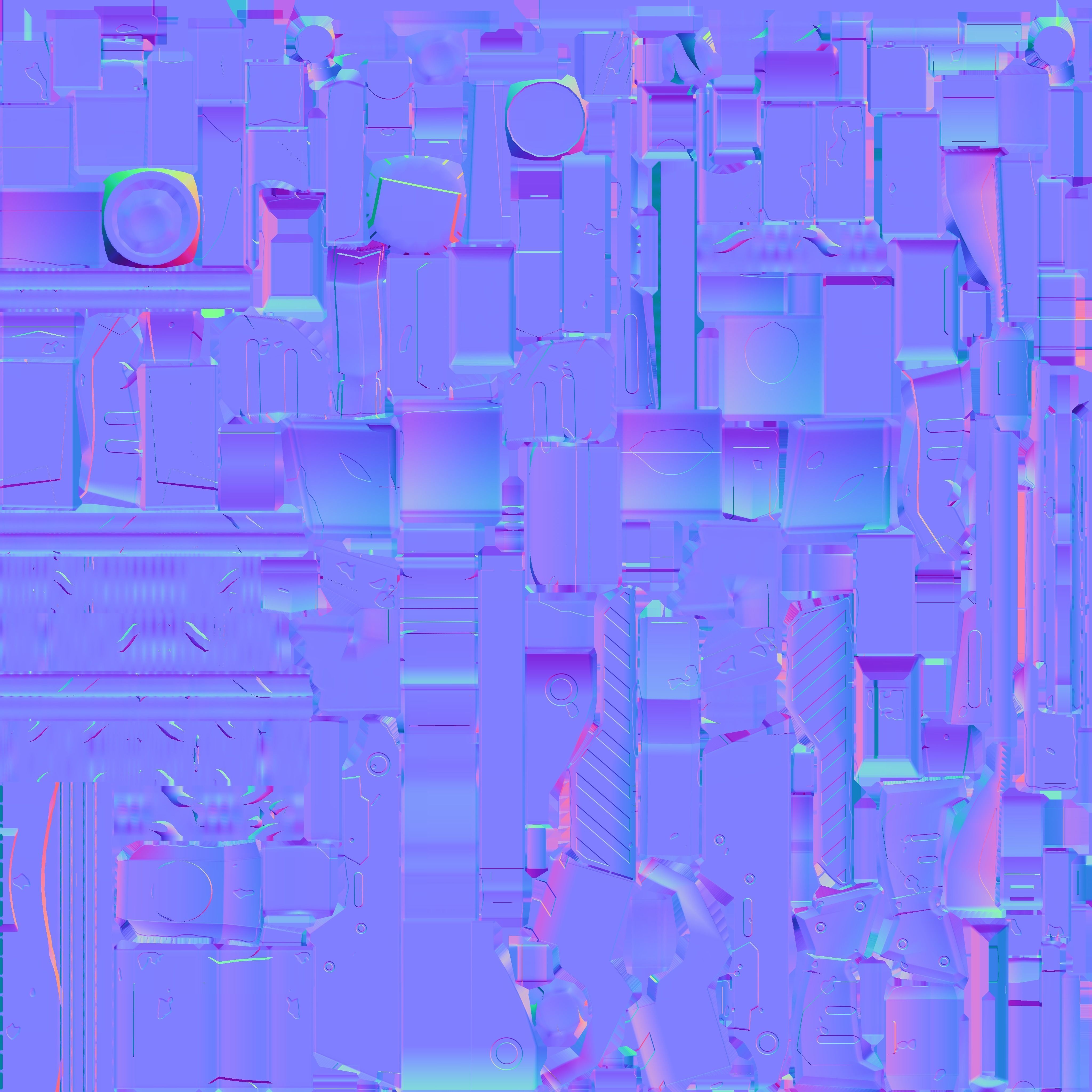 Stylized PBR Weapons Collection  Low-poly 3D model_132