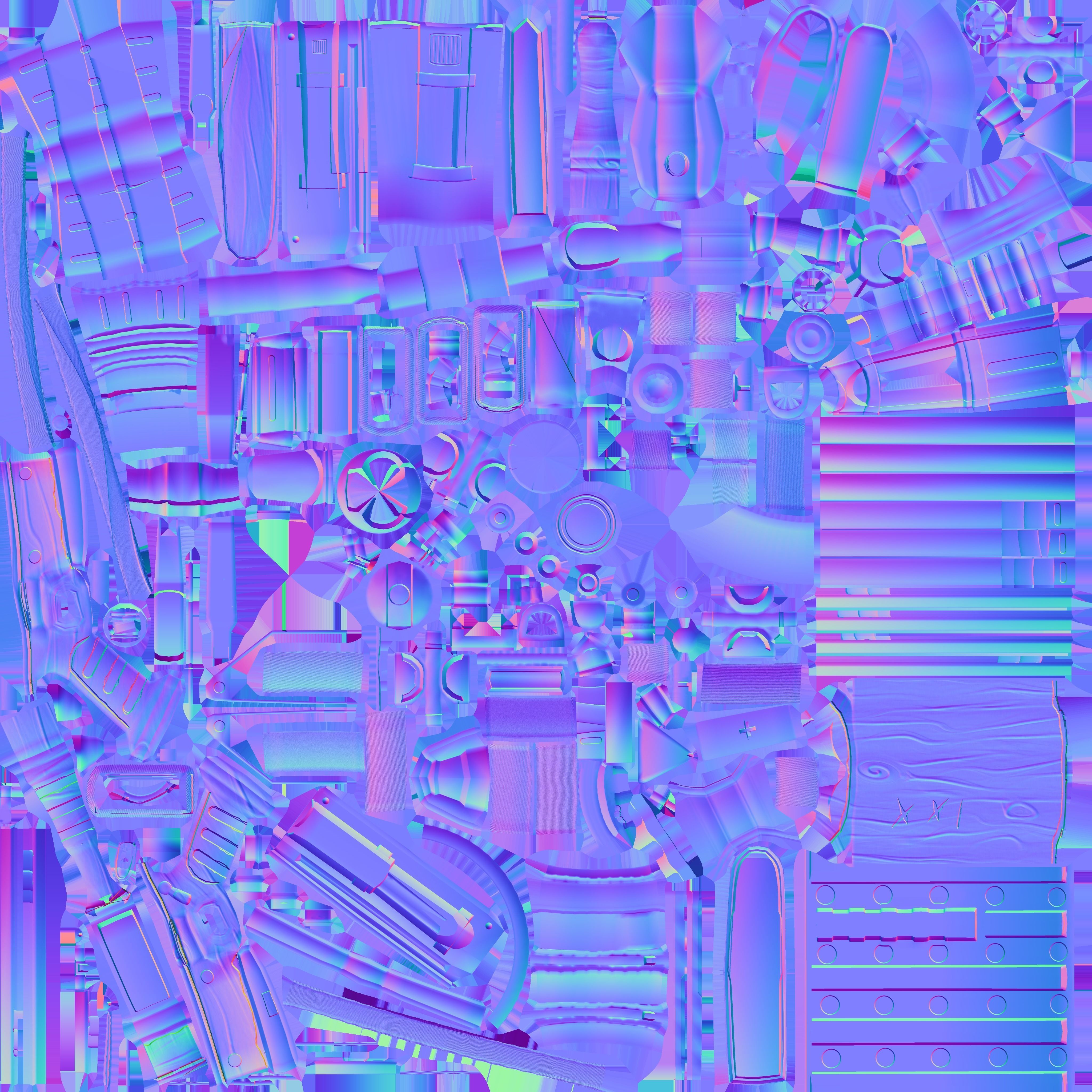 Stylized PBR Weapons Collection  Low-poly 3D model_147