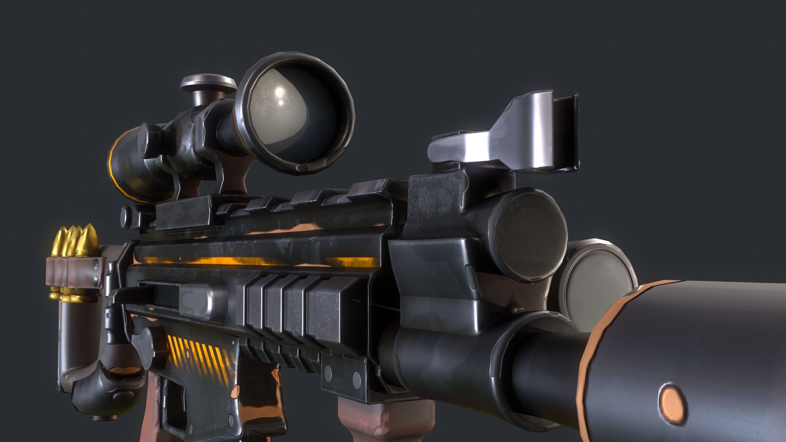 Stylized PBR Weapons Collection  Low-poly 3D model_40