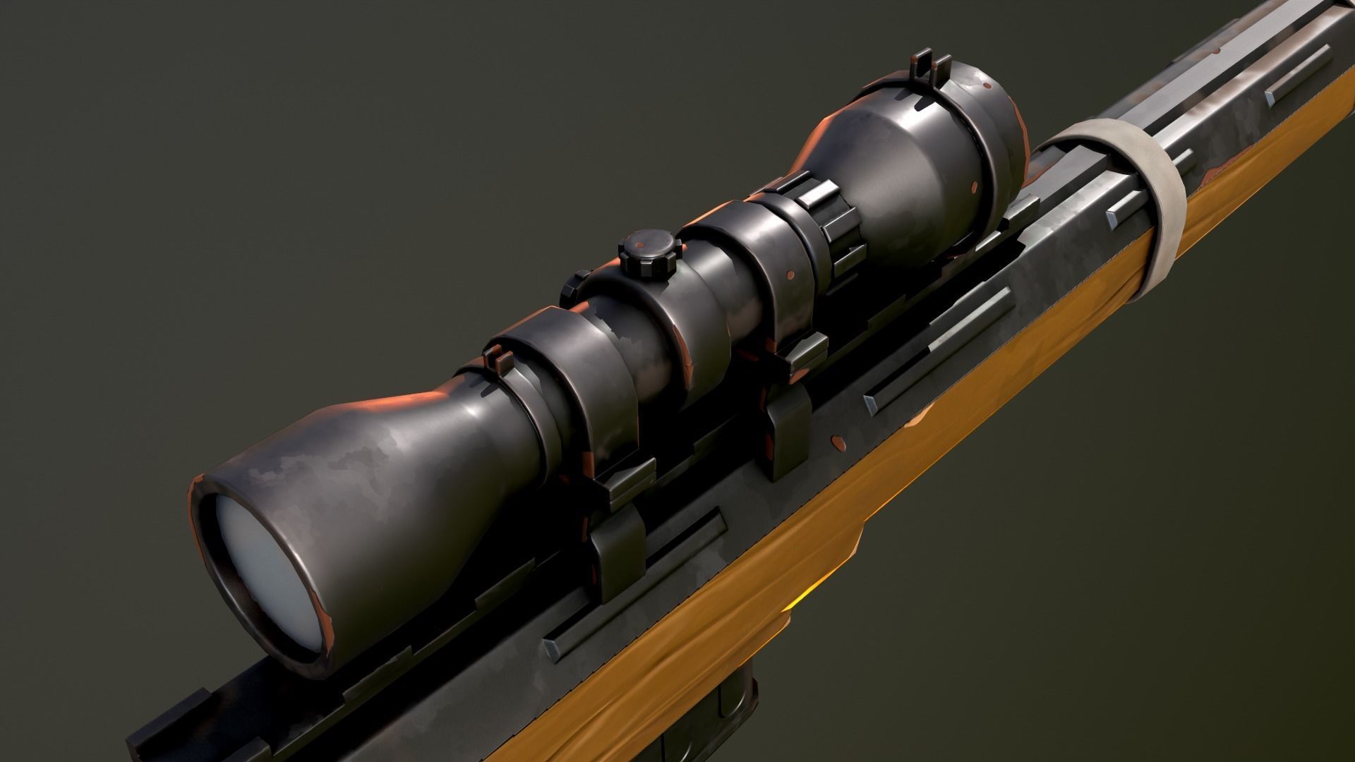 Stylized PBR Weapons Collection  Low-poly 3D model_78