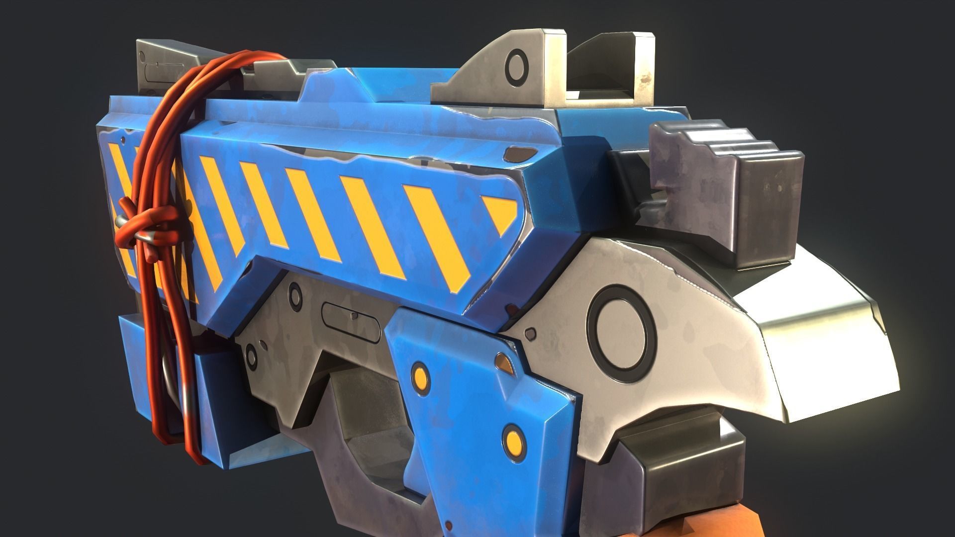 Stylized PBR Weapons Collection  Low-poly 3D model_62
