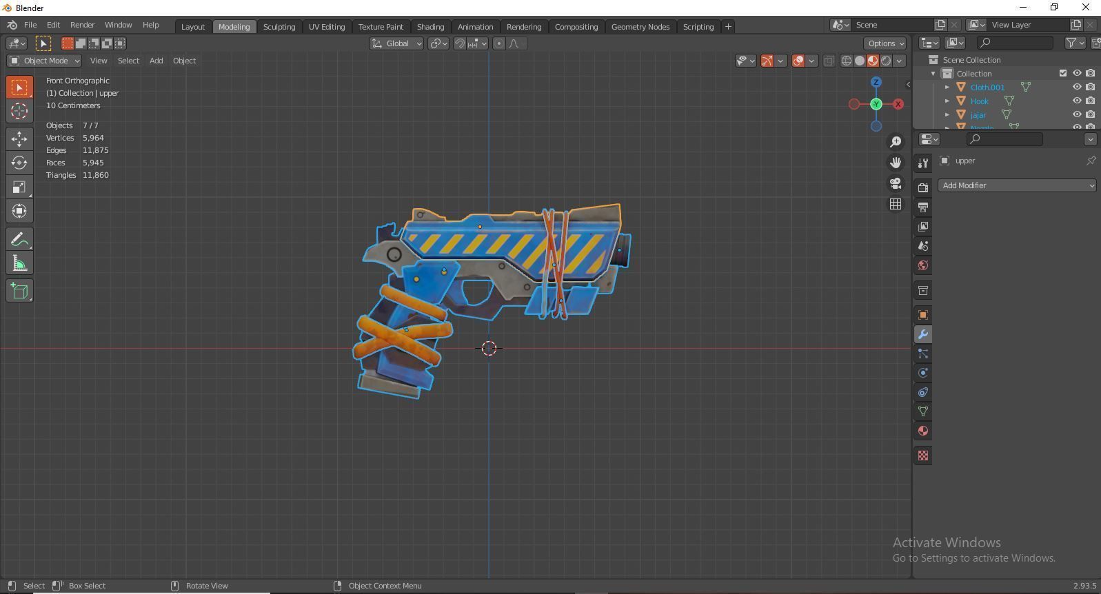 Stylized PBR Weapons Collection  Low-poly 3D model_124