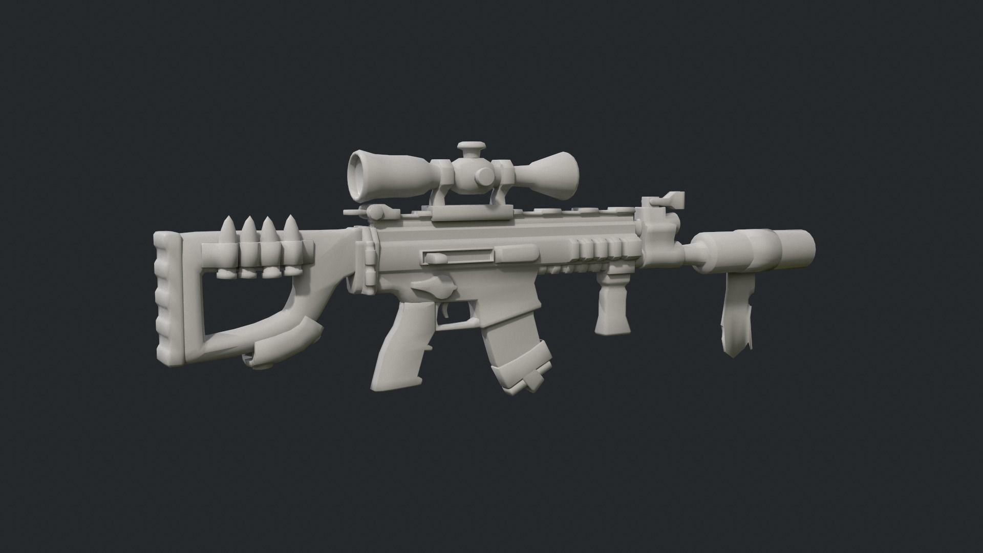 Stylized PBR Weapons Collection  Low-poly 3D model_94