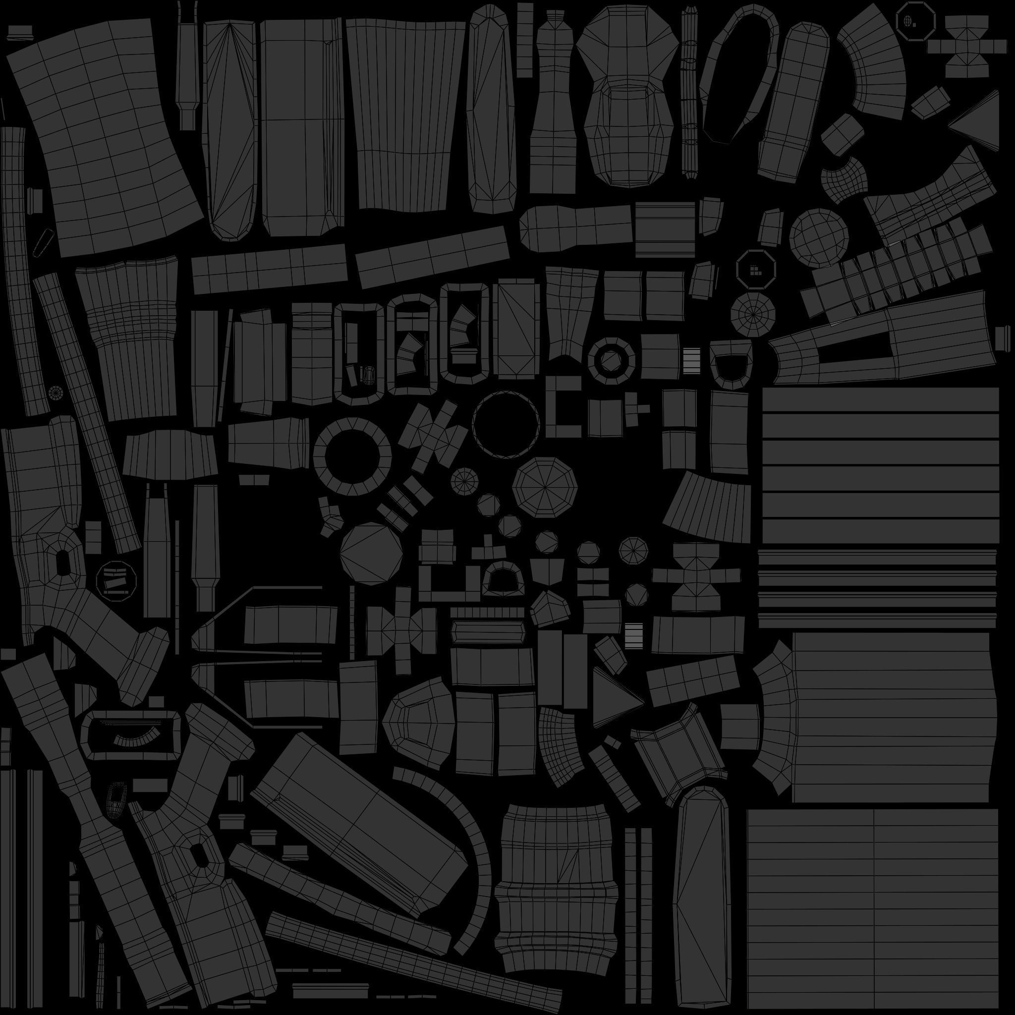 Stylized PBR Weapons Collection  Low-poly 3D model_92