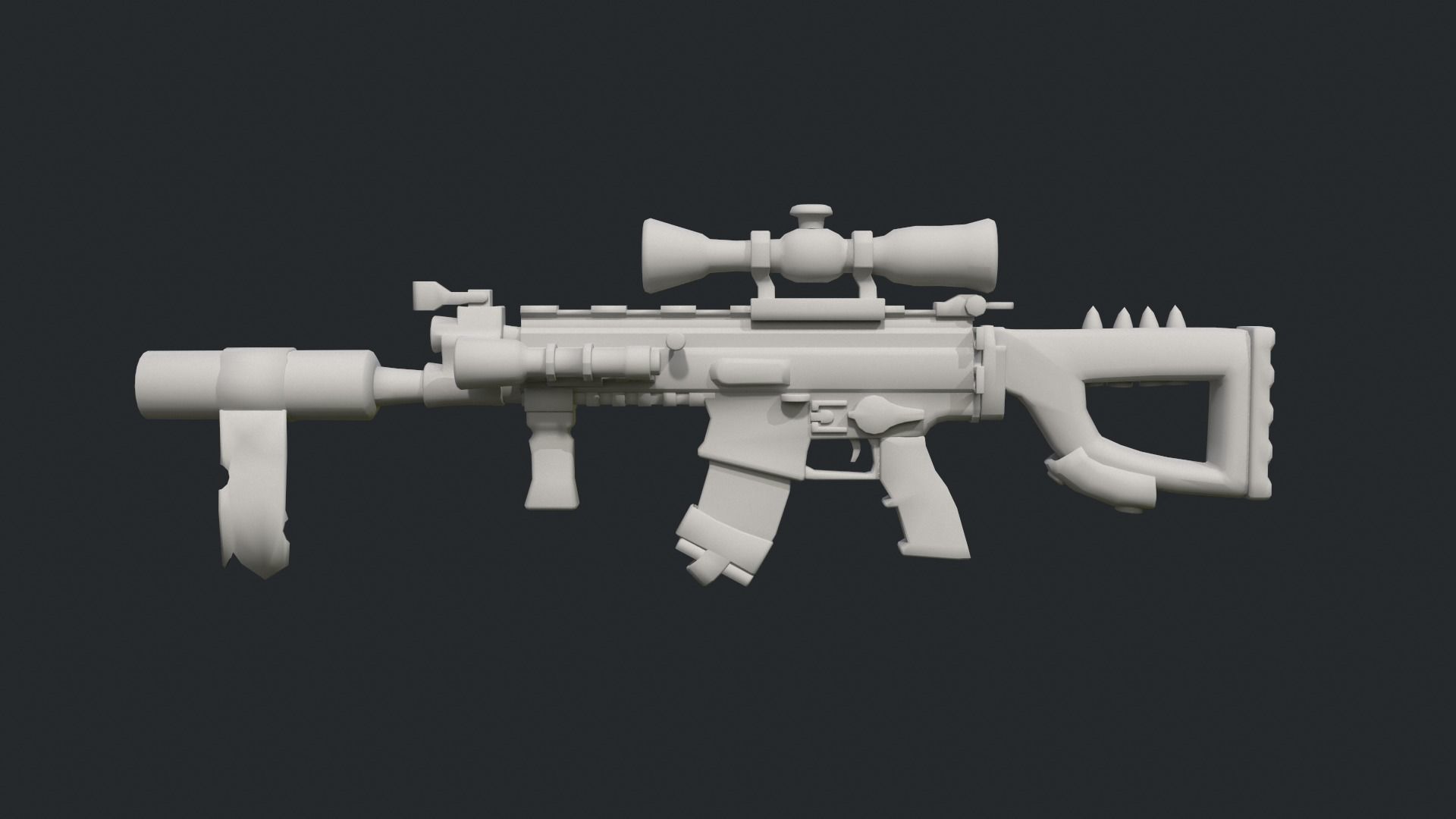 Stylized PBR Weapons Collection  Low-poly 3D model_97