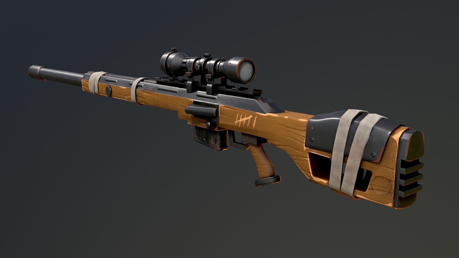 Stylized PBR Weapons Collection  Low-poly 3D model_73