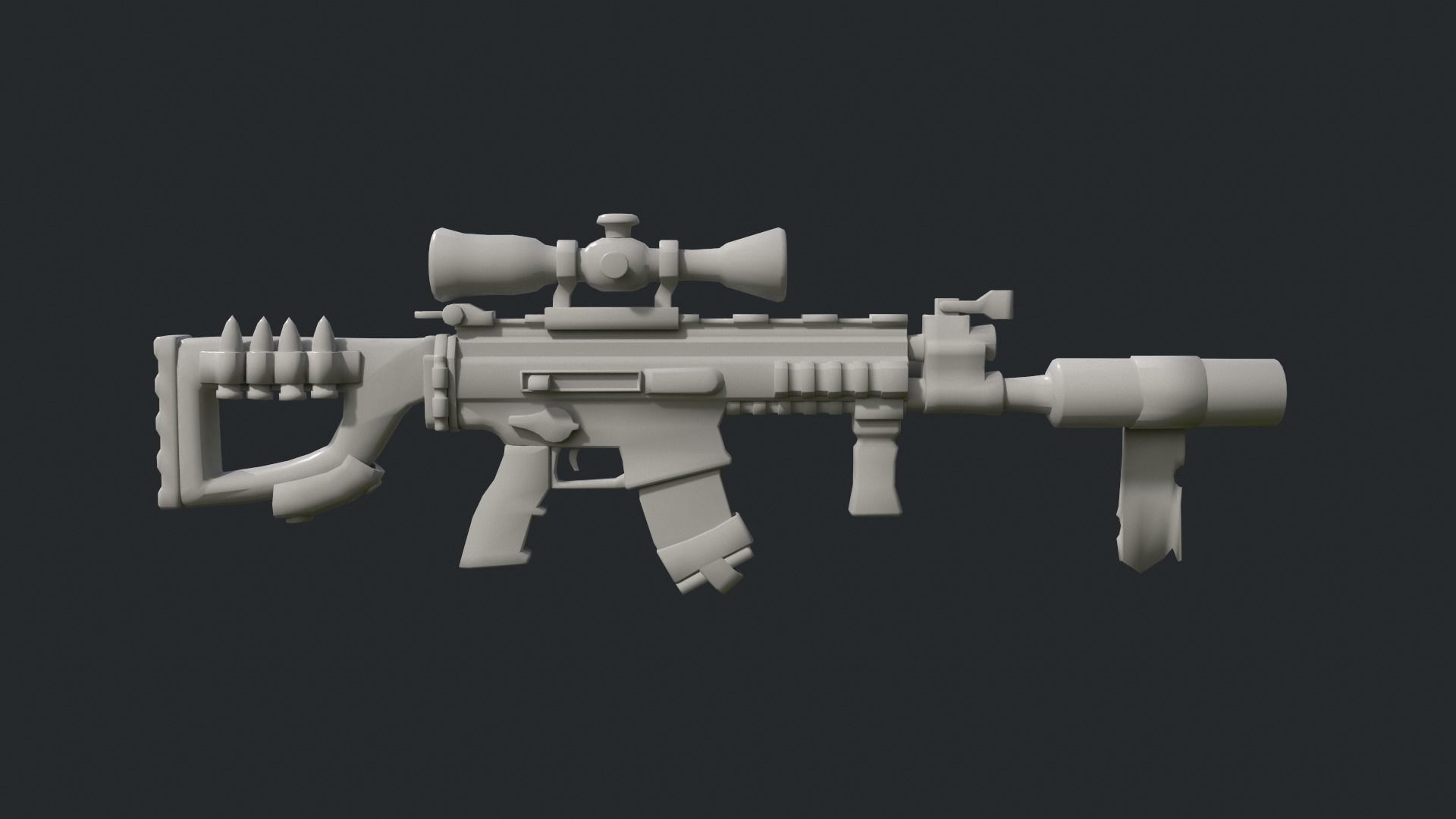 Stylized PBR Weapons Collection  Low-poly 3D model_95