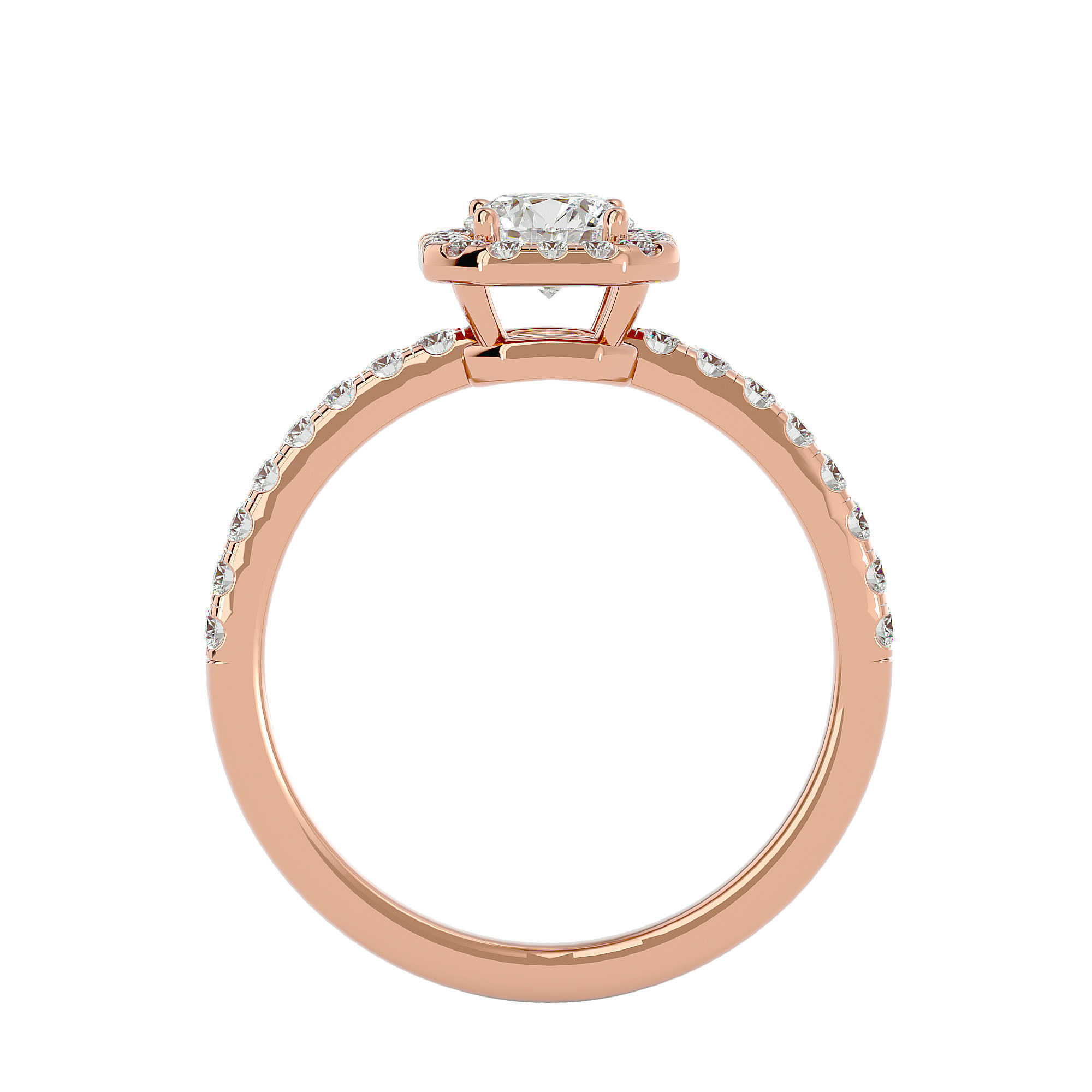 Solitaire ring model 3D print model_7