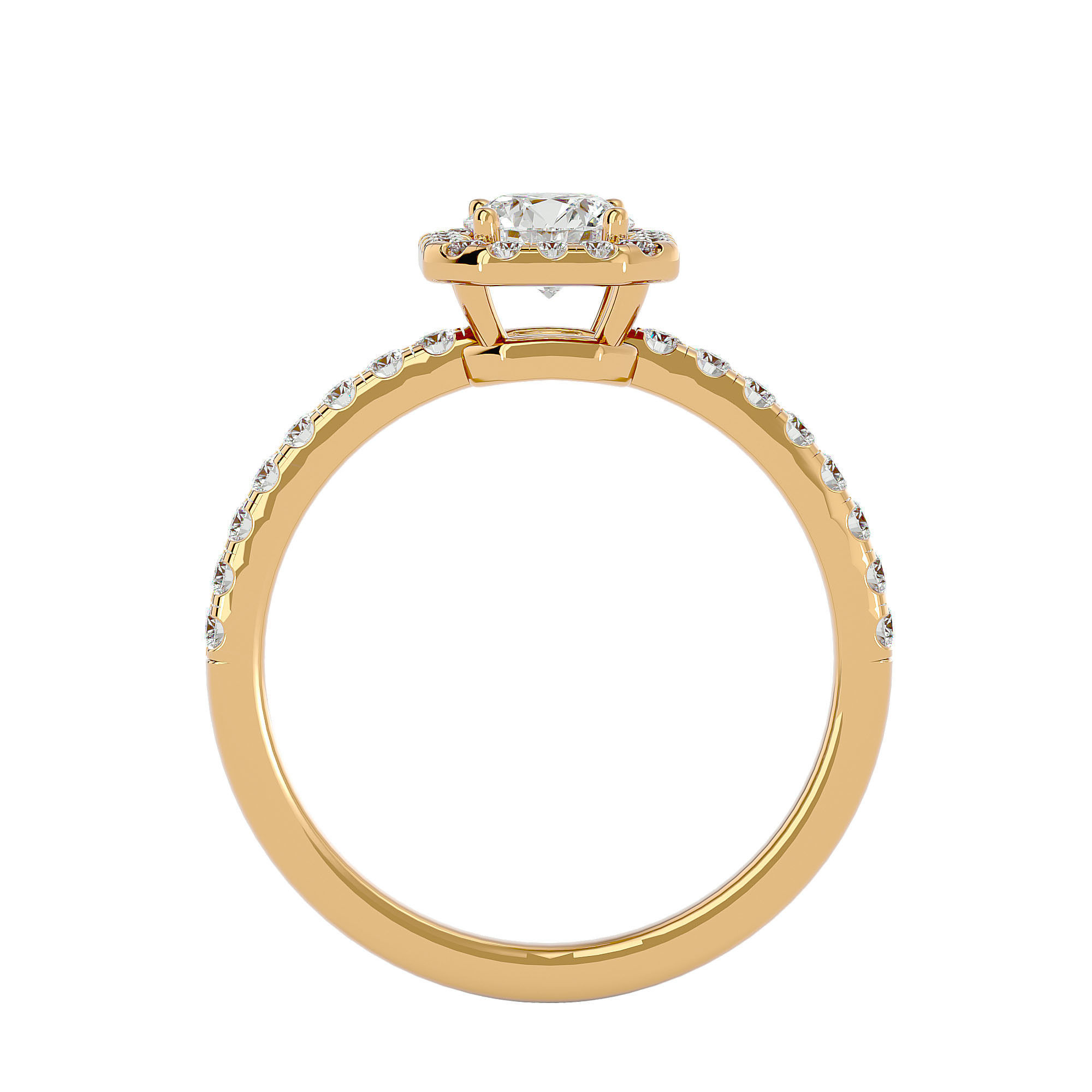 Solitaire ring model 3D print model_6