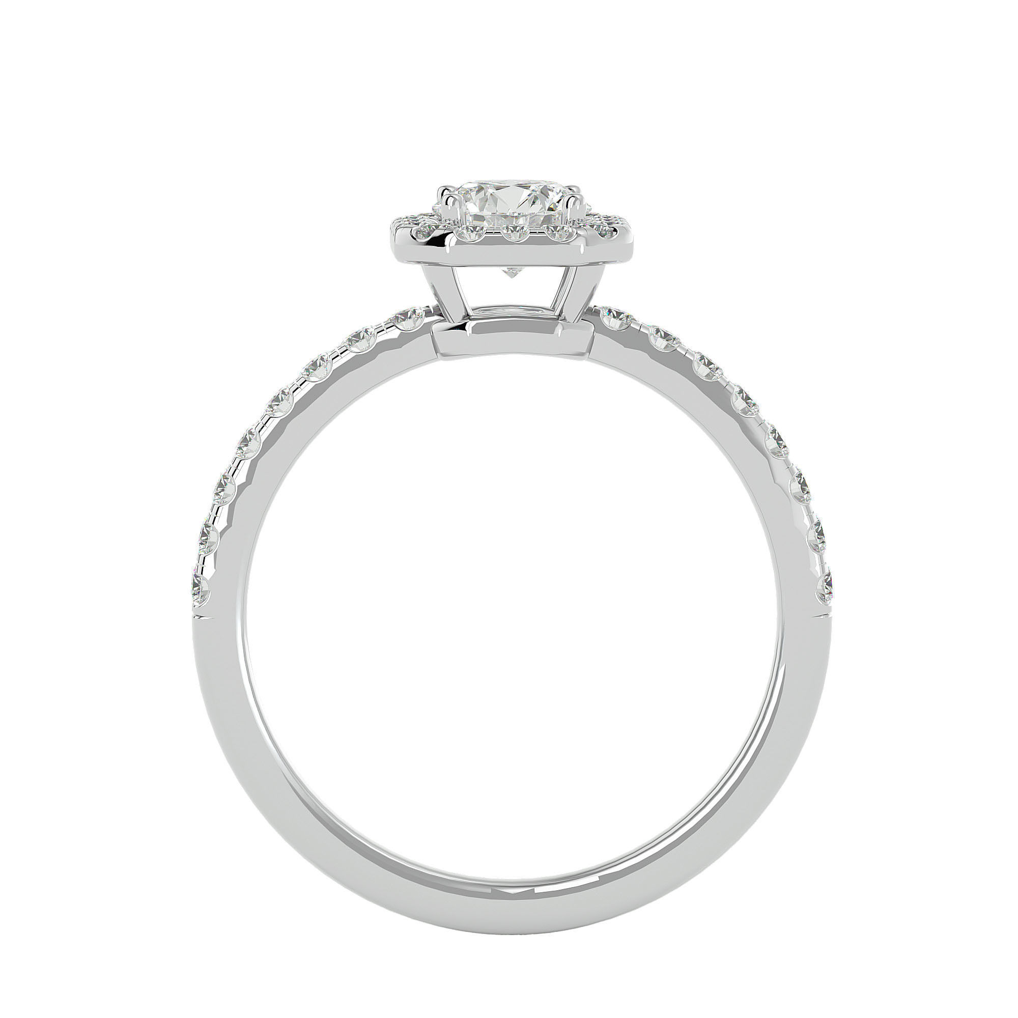 Solitaire ring model 3D print model_5