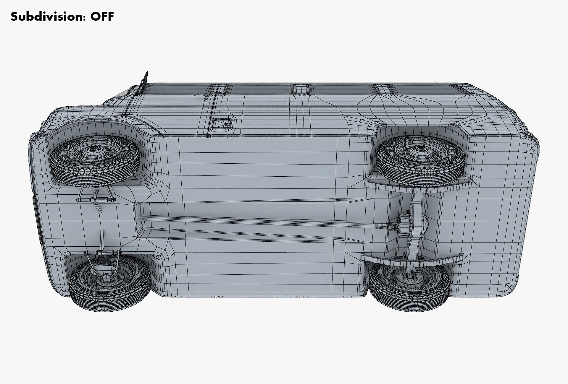 Generic Retro Passenger Van v 1 3D model_38