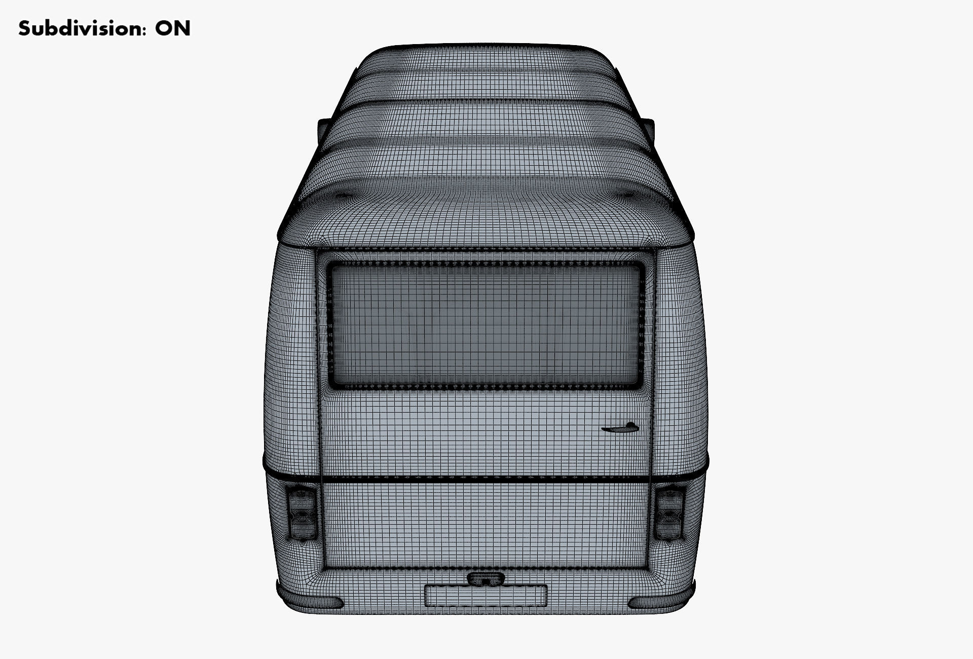 Generic Retro Passenger Van v 1 3D model_31