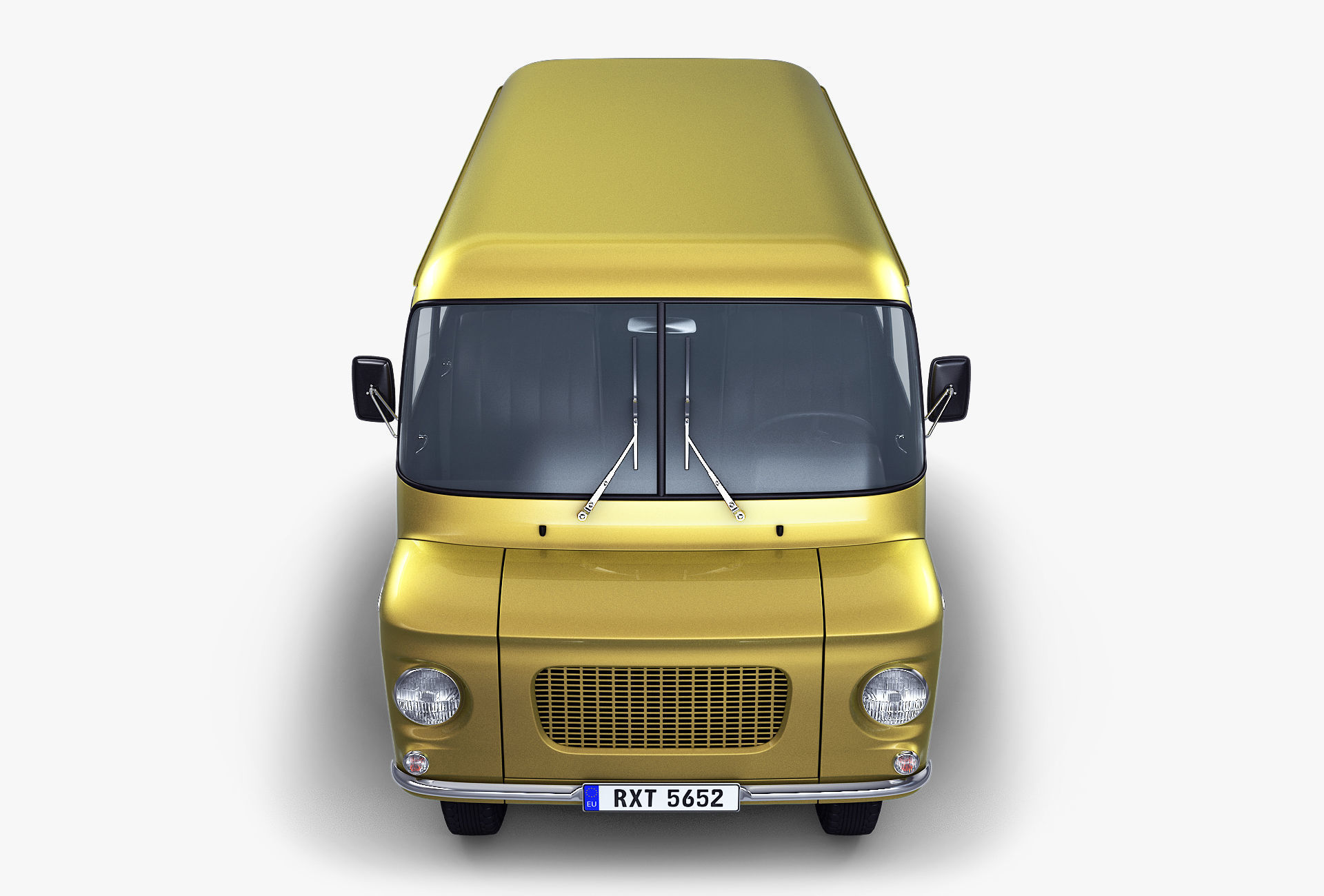 Generic Retro Passenger Van v 1 3D model_8