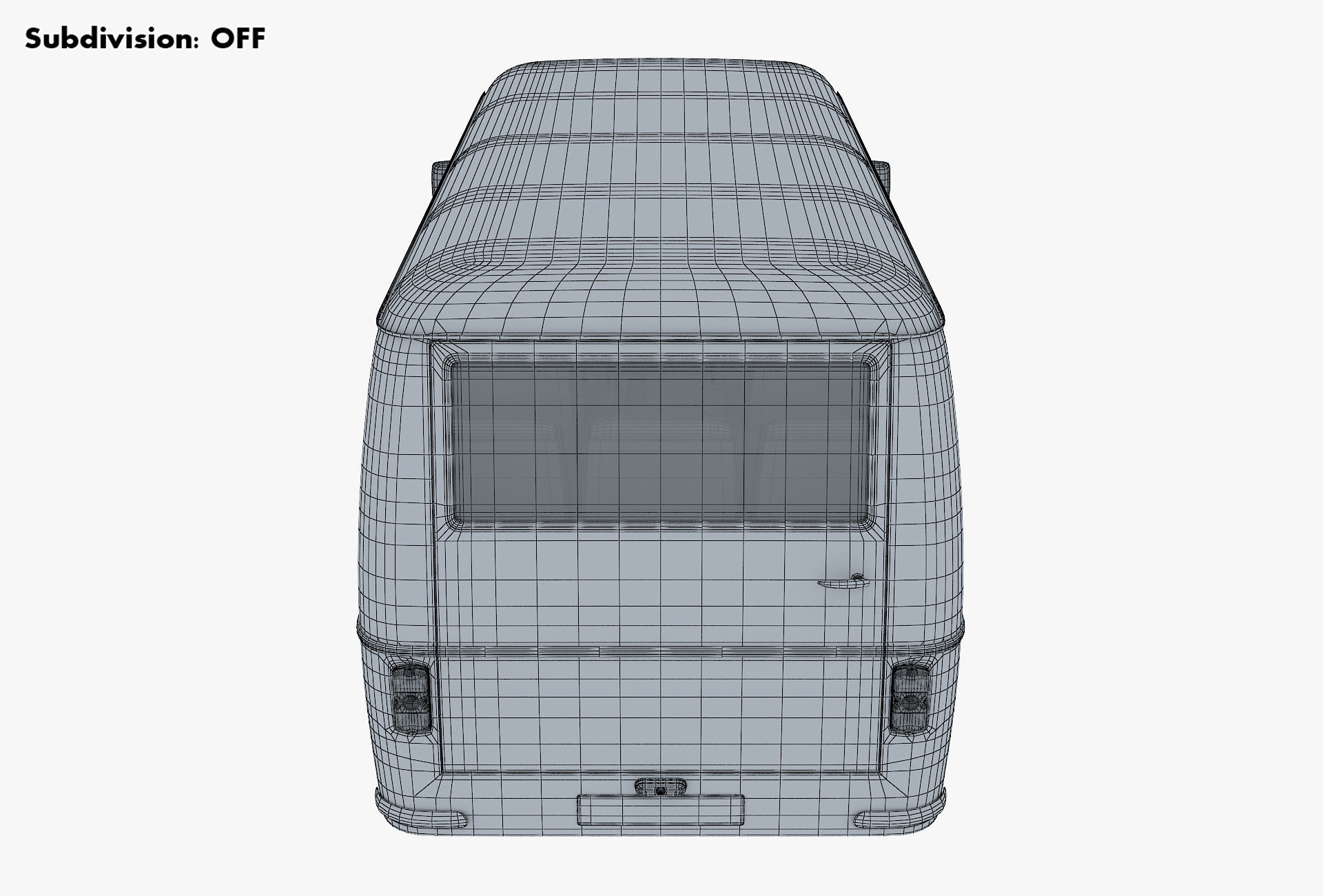 Generic Retro Passenger Van v 1 3D model_32