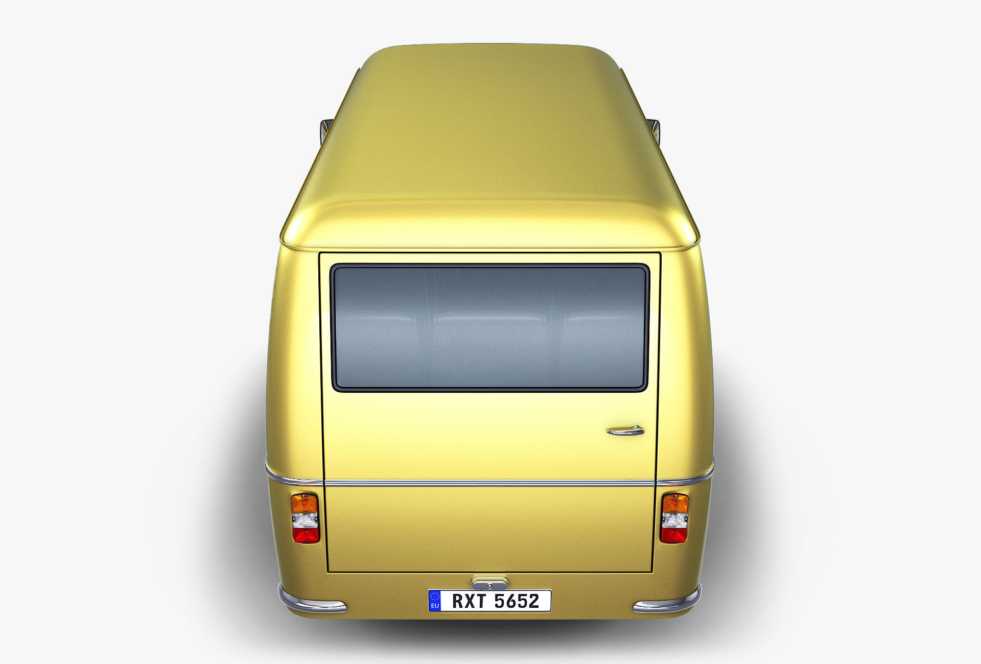 Generic Retro Passenger Van v 1 3D model_9