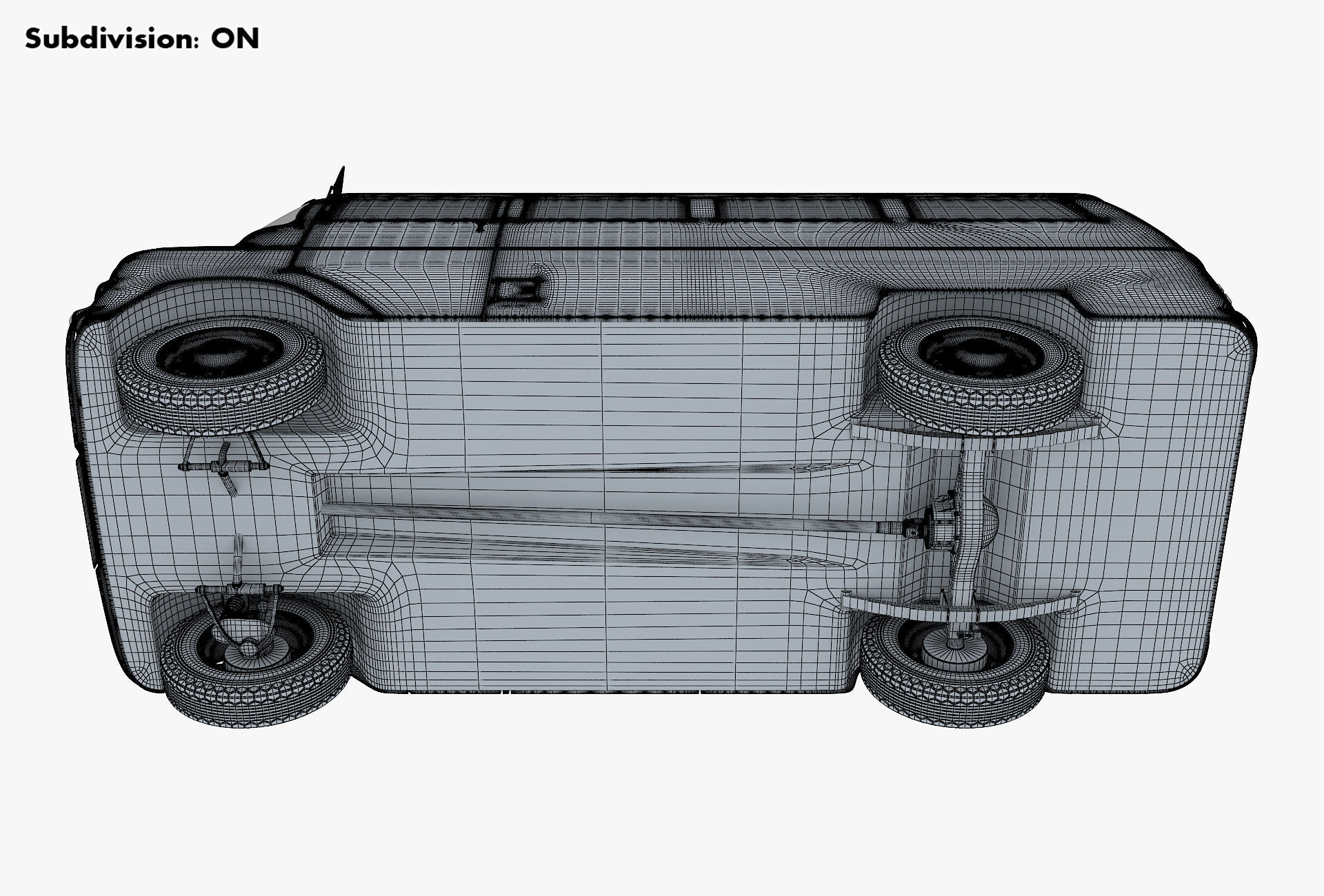 Generic Retro Passenger Van v 1 3D model_37