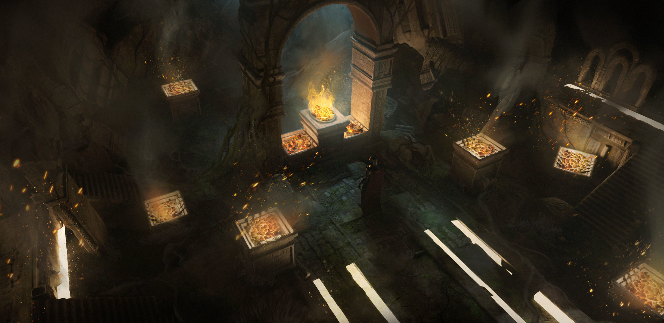 Dungeon Altars Set Low-poly 3D model_4