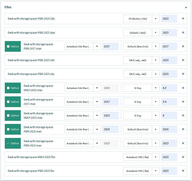 Desk with storage space 3D model_14