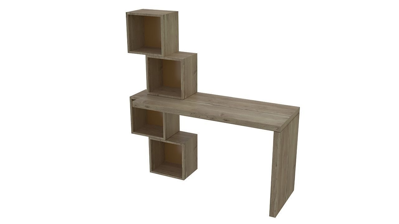 Desk with storage space 3D model_3