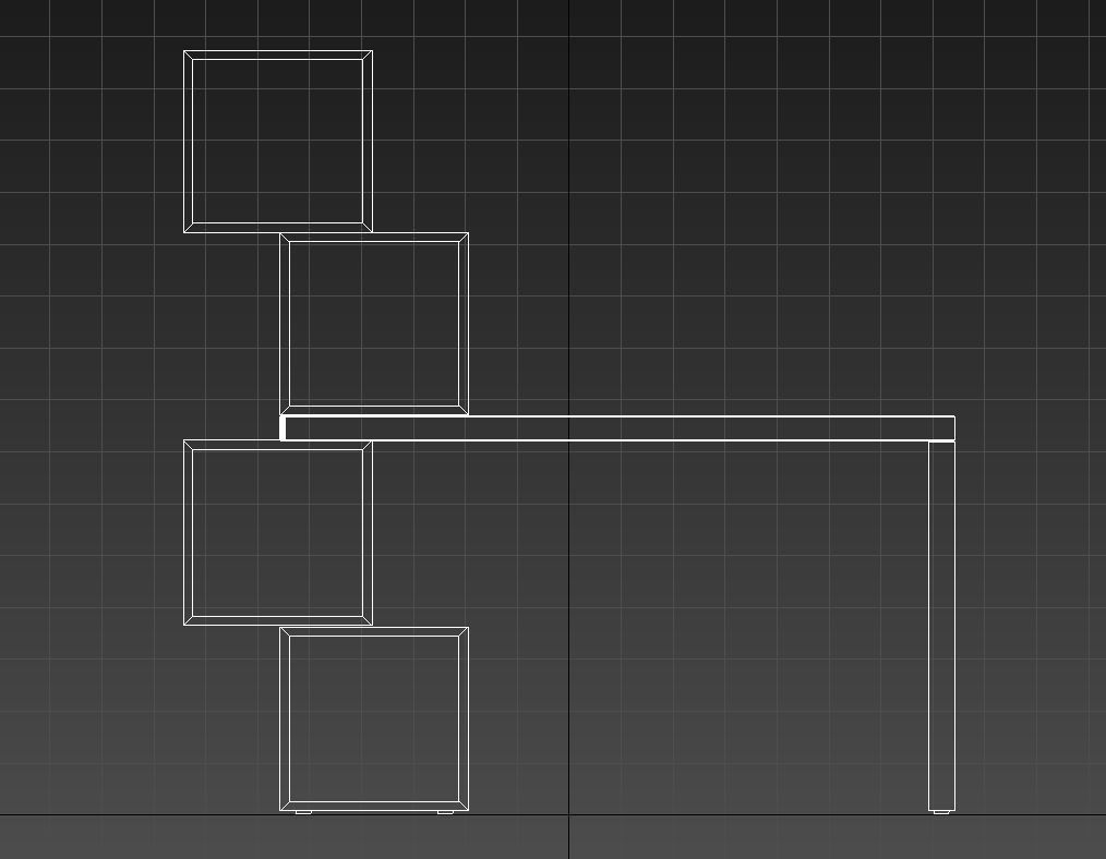 Desk with storage space 3D model_12