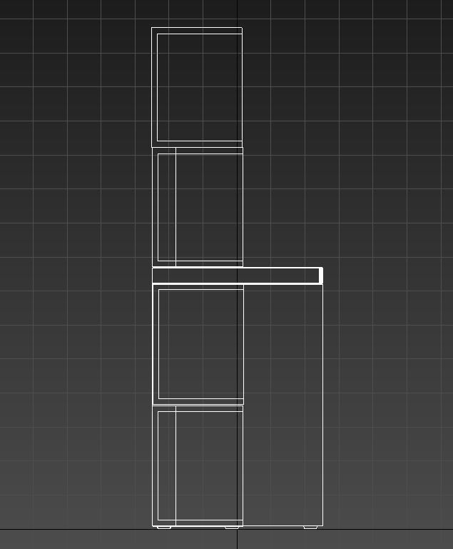 Desk with storage space 3D model_11