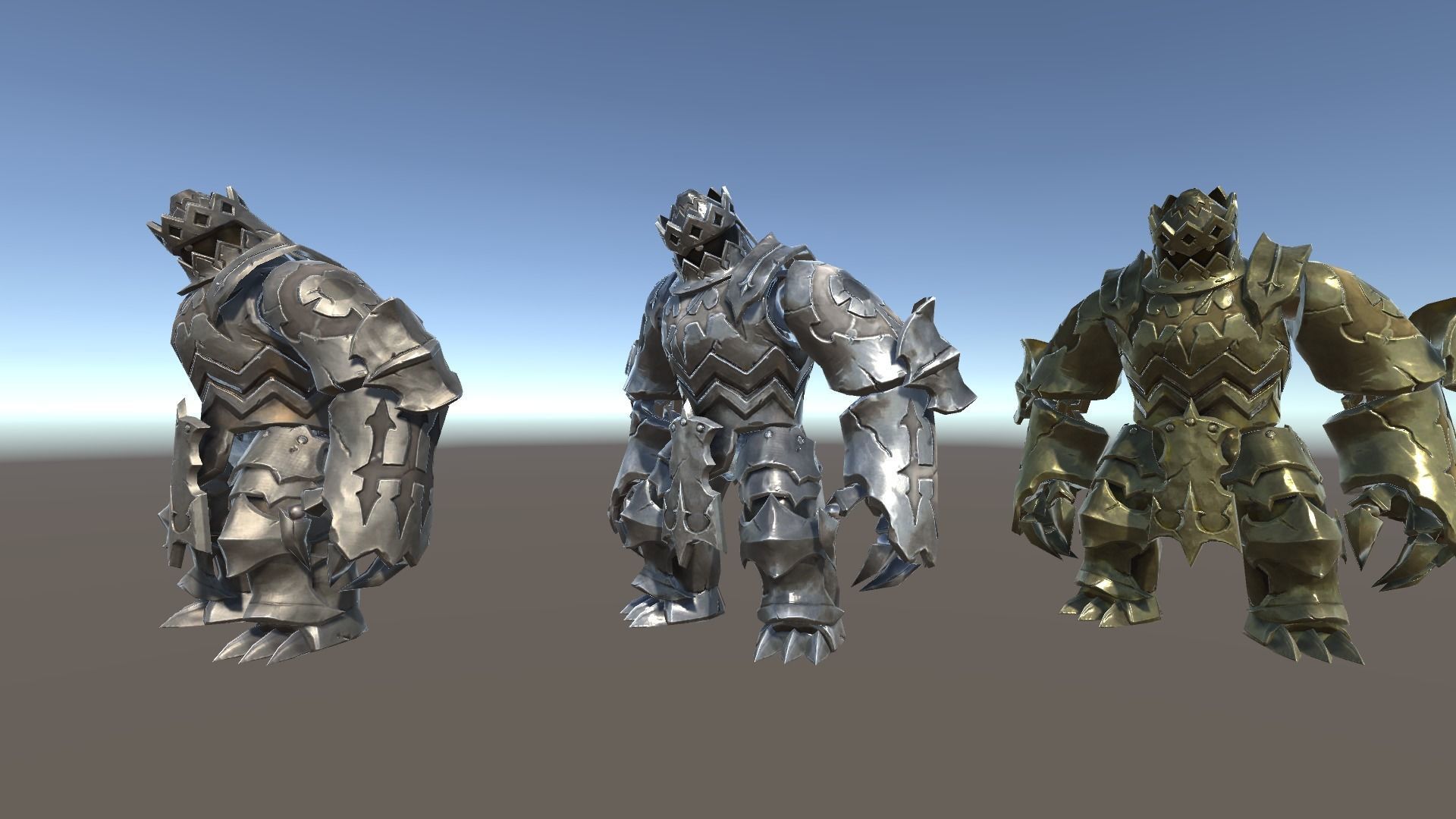Mechanic Golems Low-poly 3D model_4