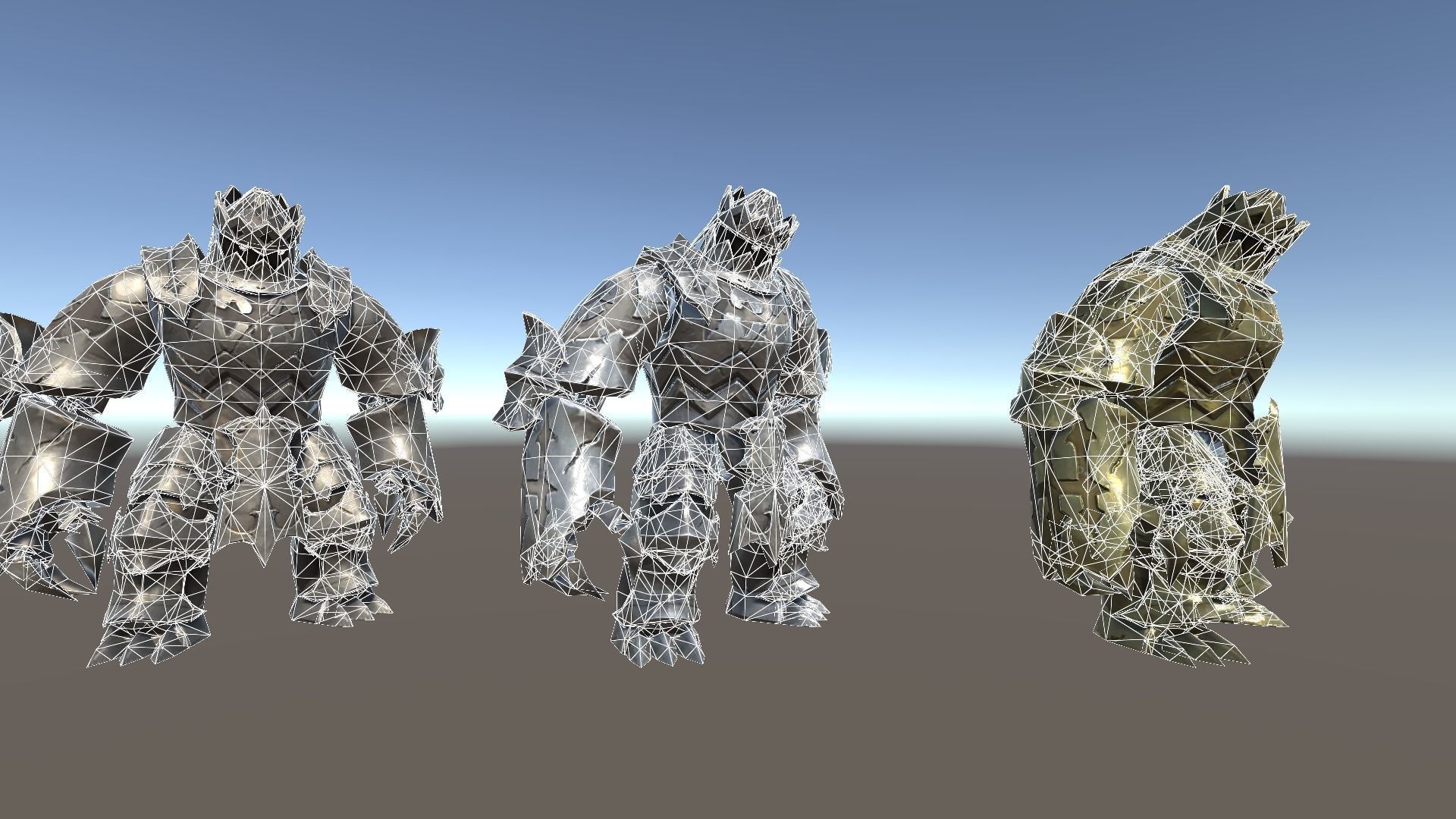 Mechanic Golems Low-poly 3D model_20