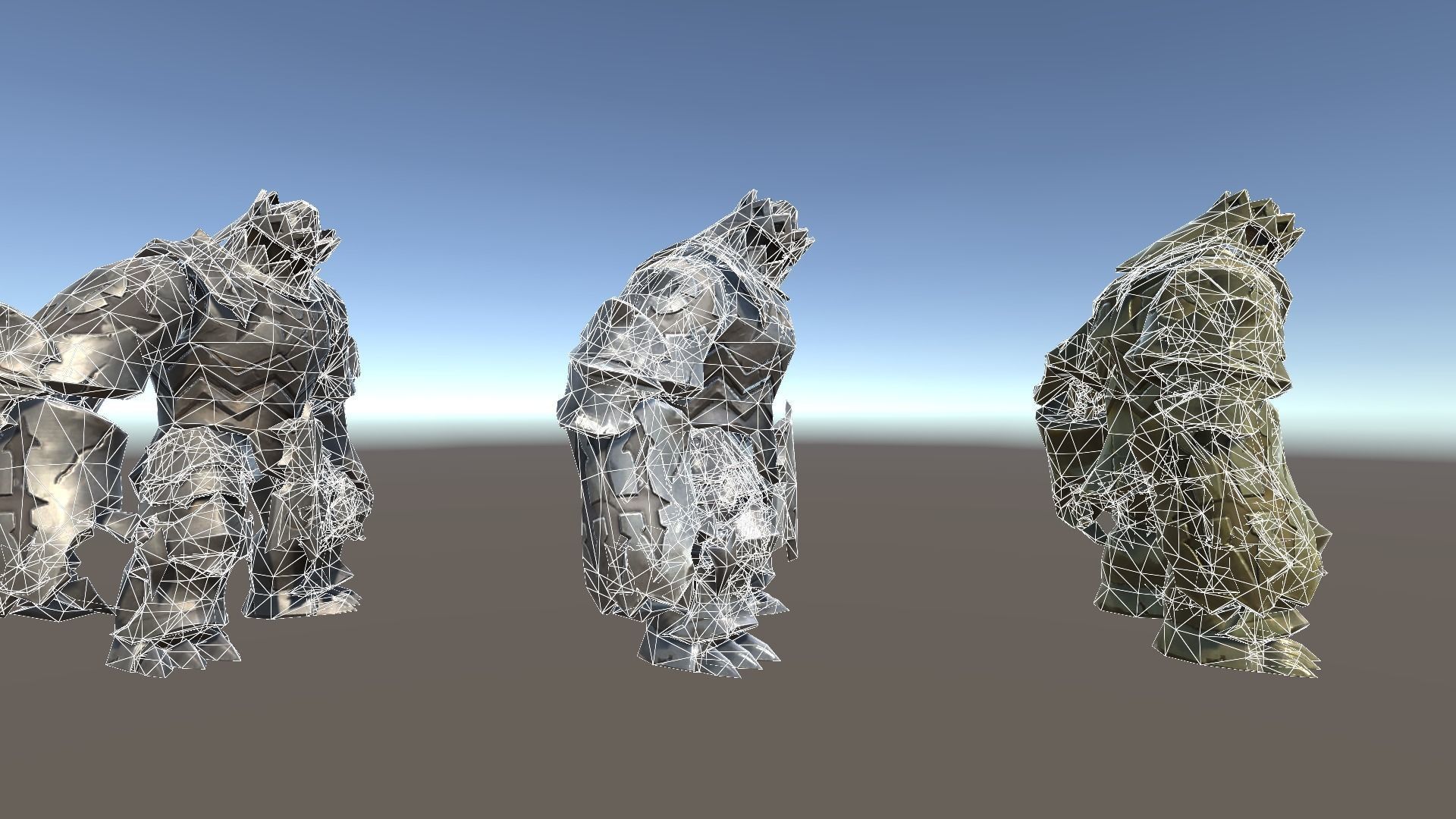 Mechanic Golems Low-poly 3D model_19