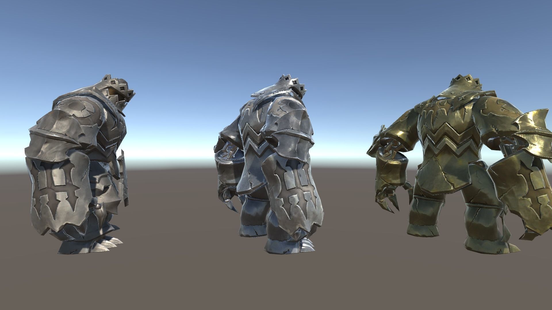 Mechanic Golems Low-poly 3D model_9