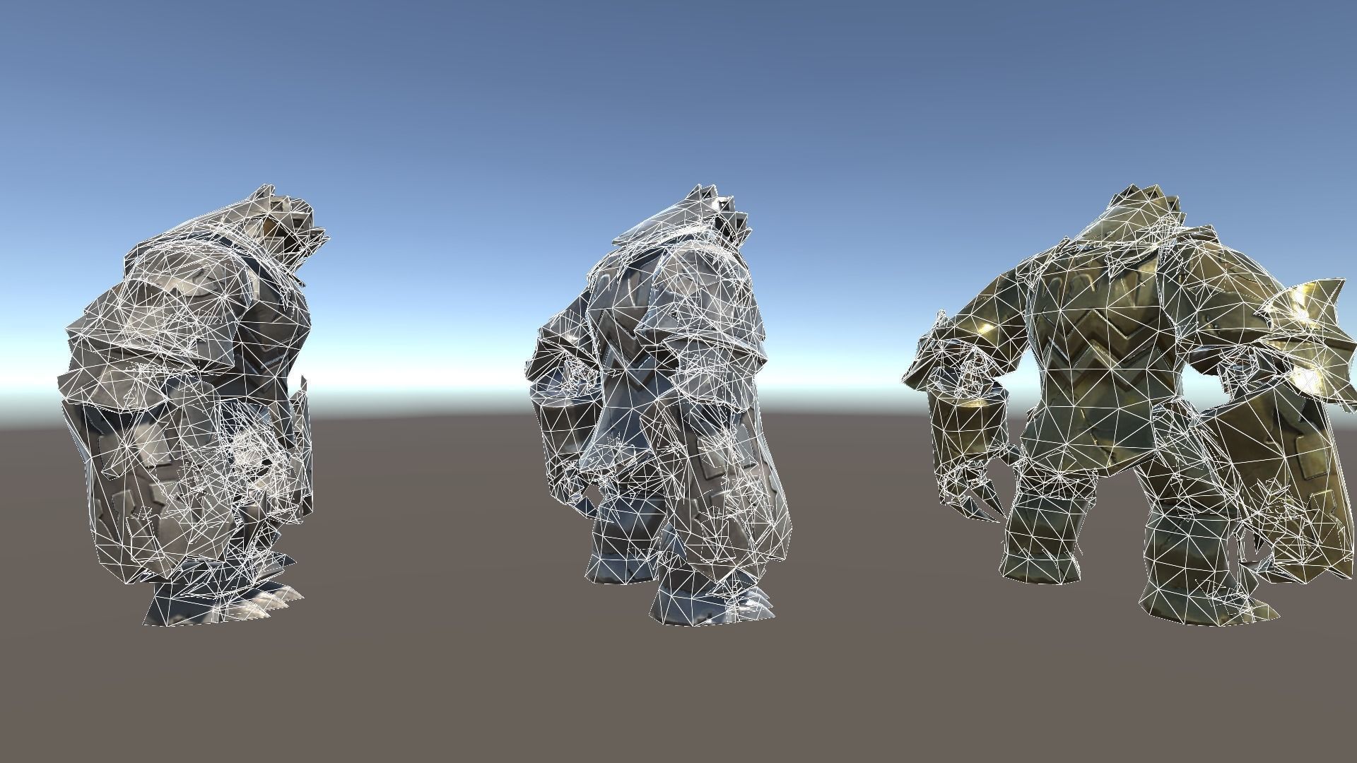 Mechanic Golems Low-poly 3D model_18