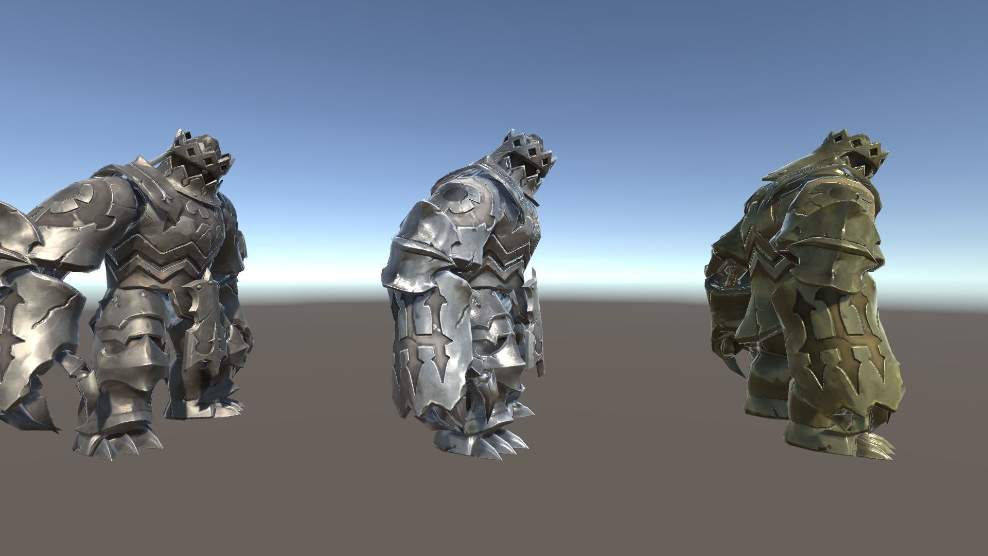 Mechanic Golems Low-poly 3D model_10