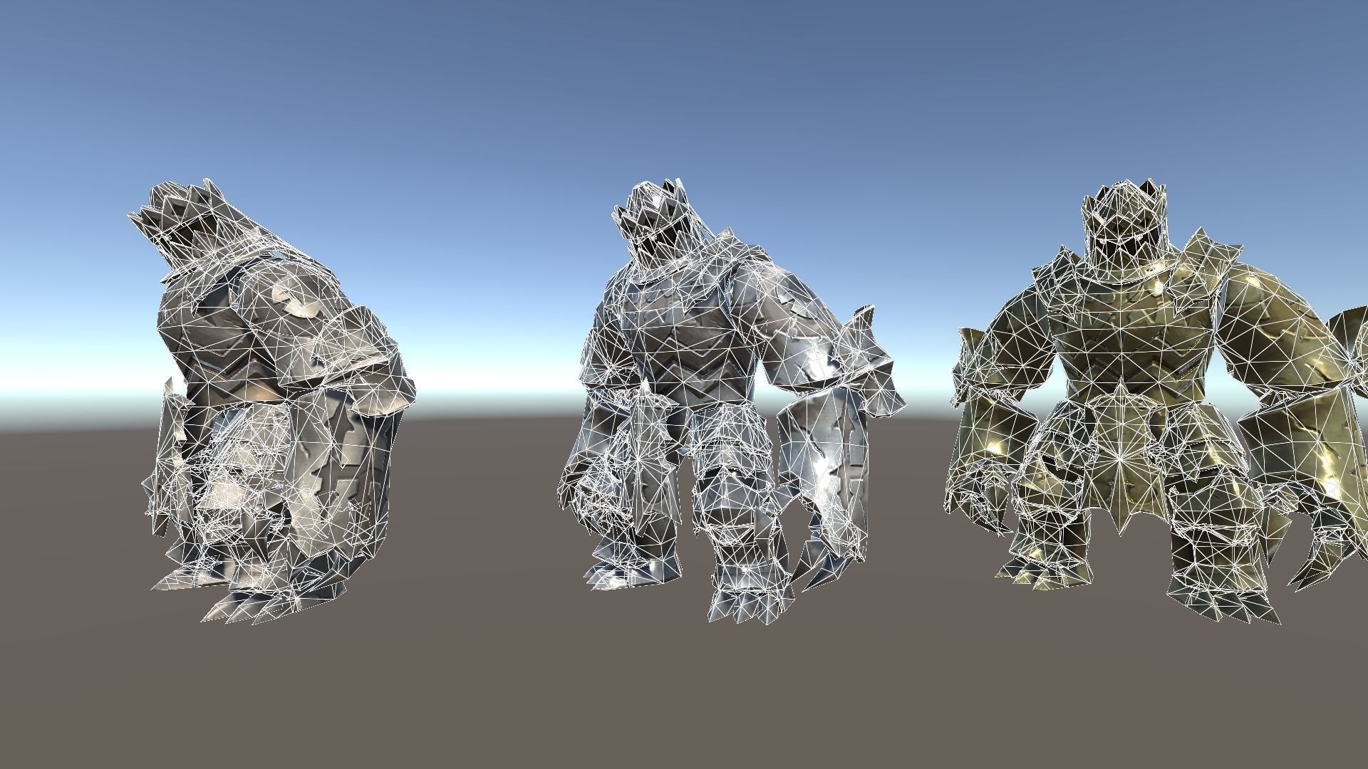 Mechanic Golems Low-poly 3D model_13
