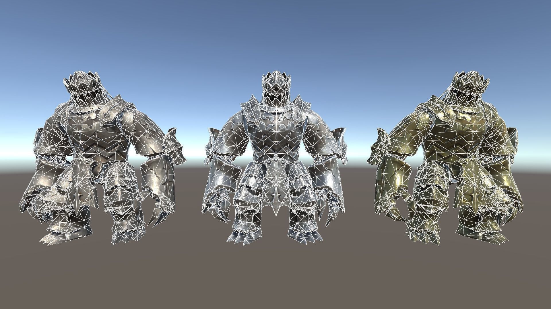 Mechanic Golems Low-poly 3D model_12